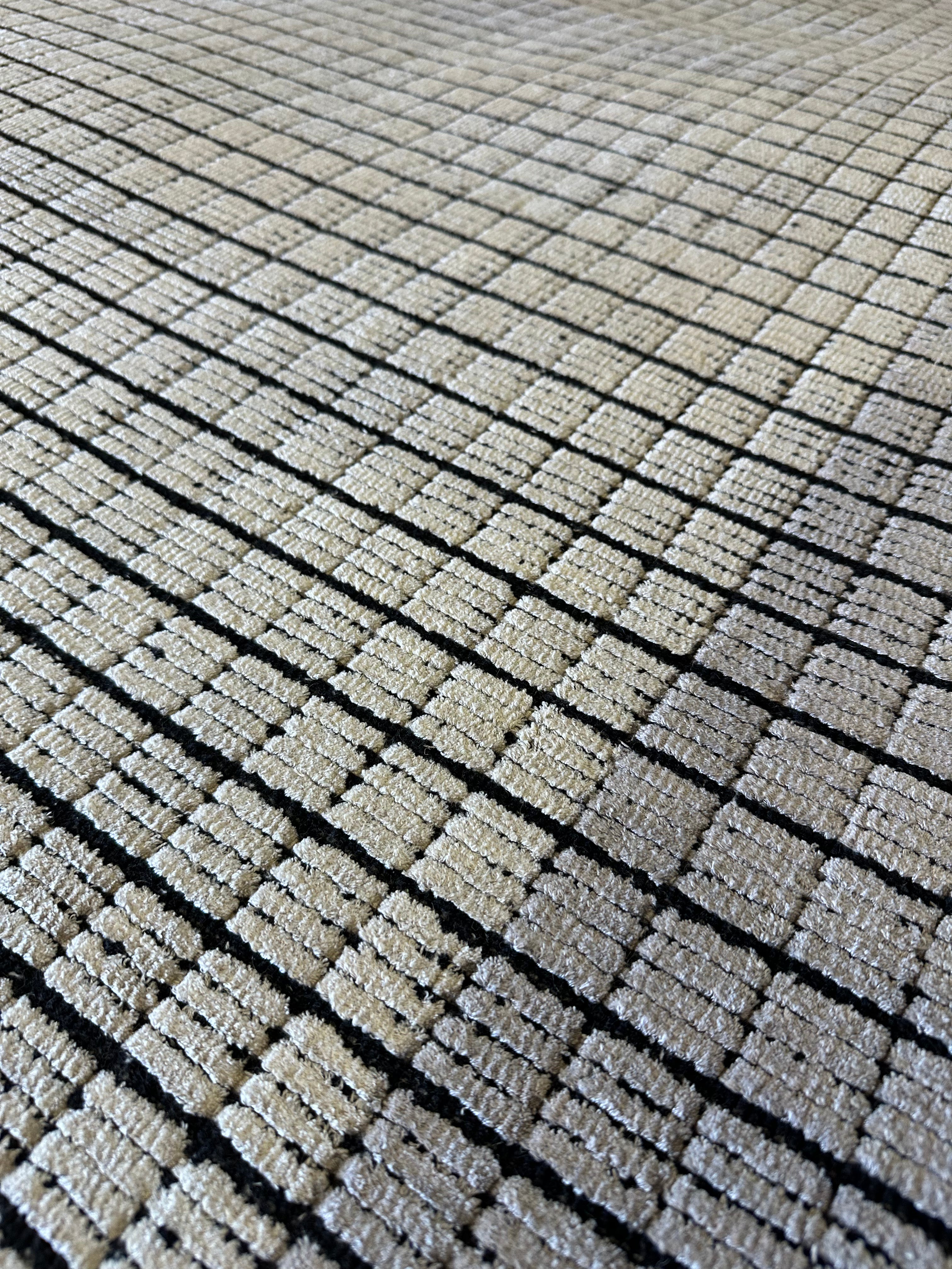 Karl Mueller 9.6x13.9 Handwoven Blended Textured Carpet