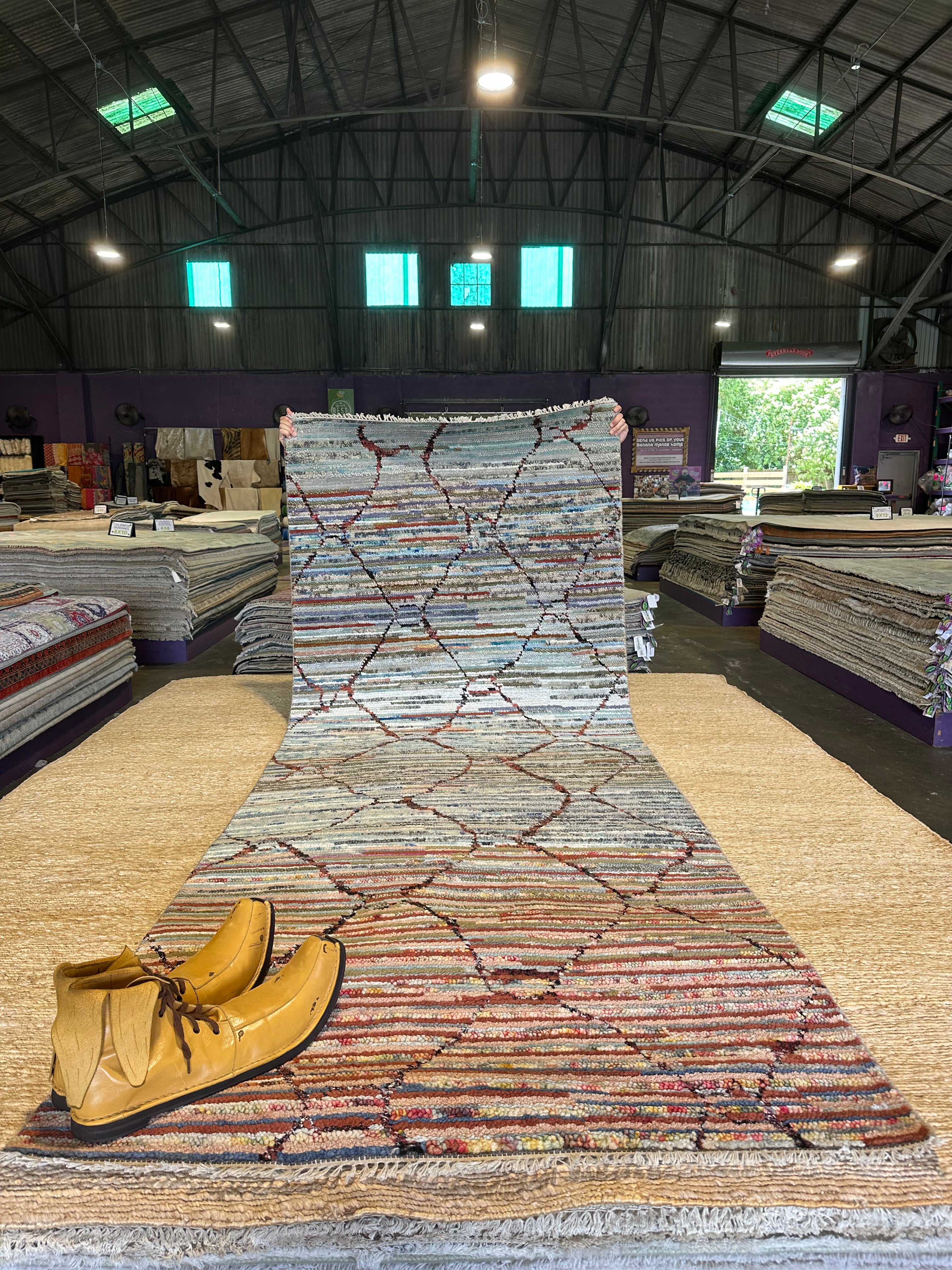 Rufi Thorpe 4x10 Hand-Knotted Multi-Color  Moroccan Style Runner