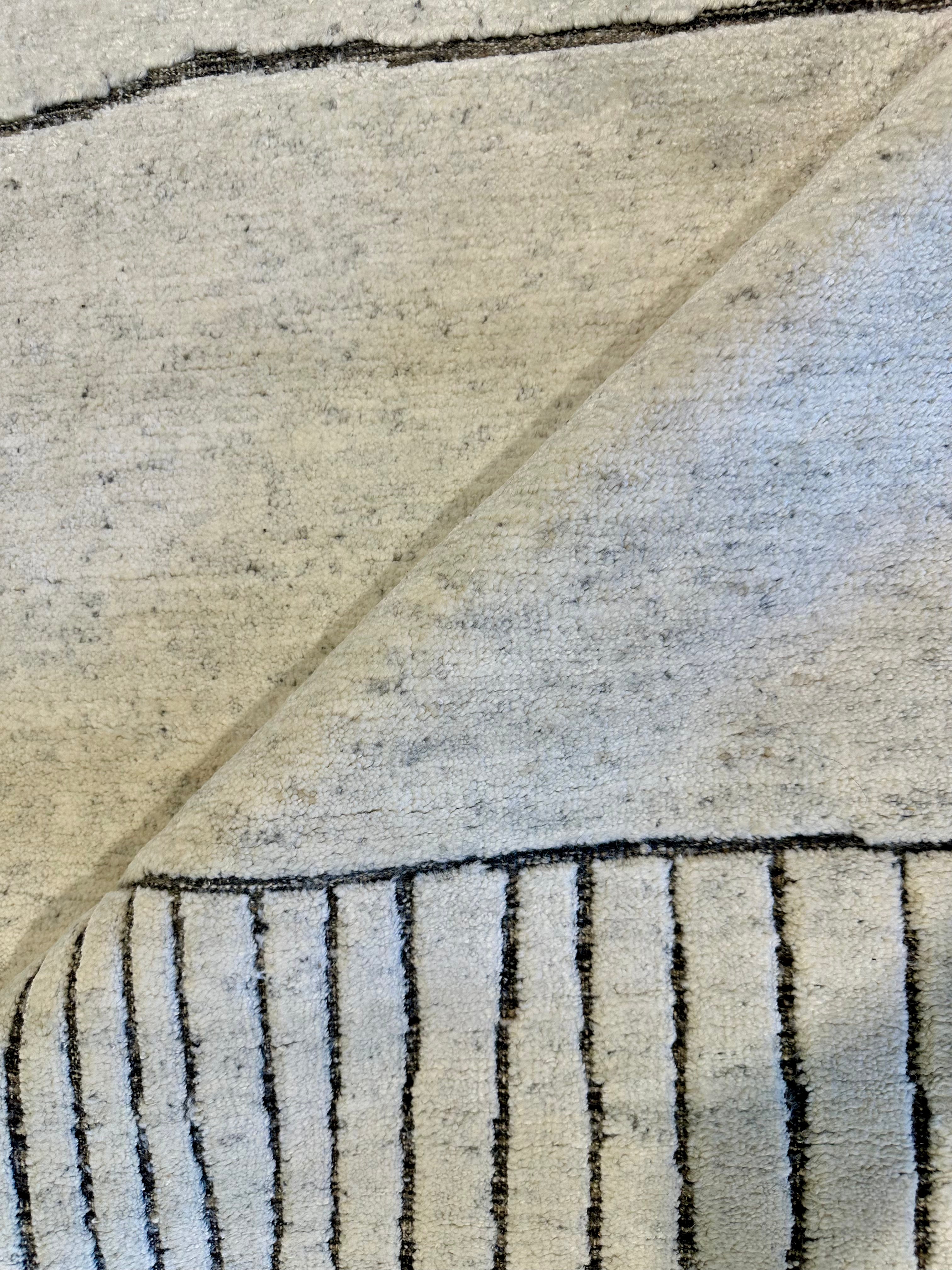 Fabio Testi 10.3x14 Hand-Knotted Silvery & Grey Modern