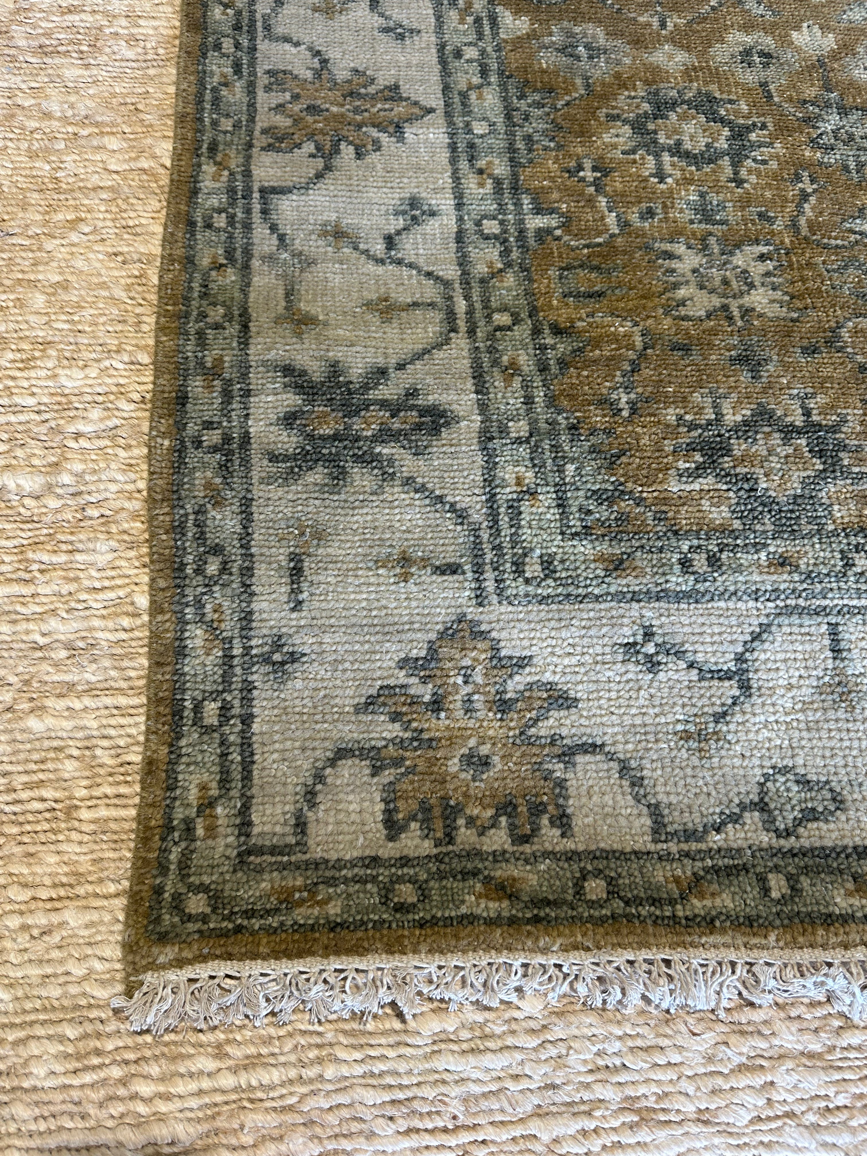 Brenda Leap 3.6x8 Brown Hand-Knotted Oushak Runner
