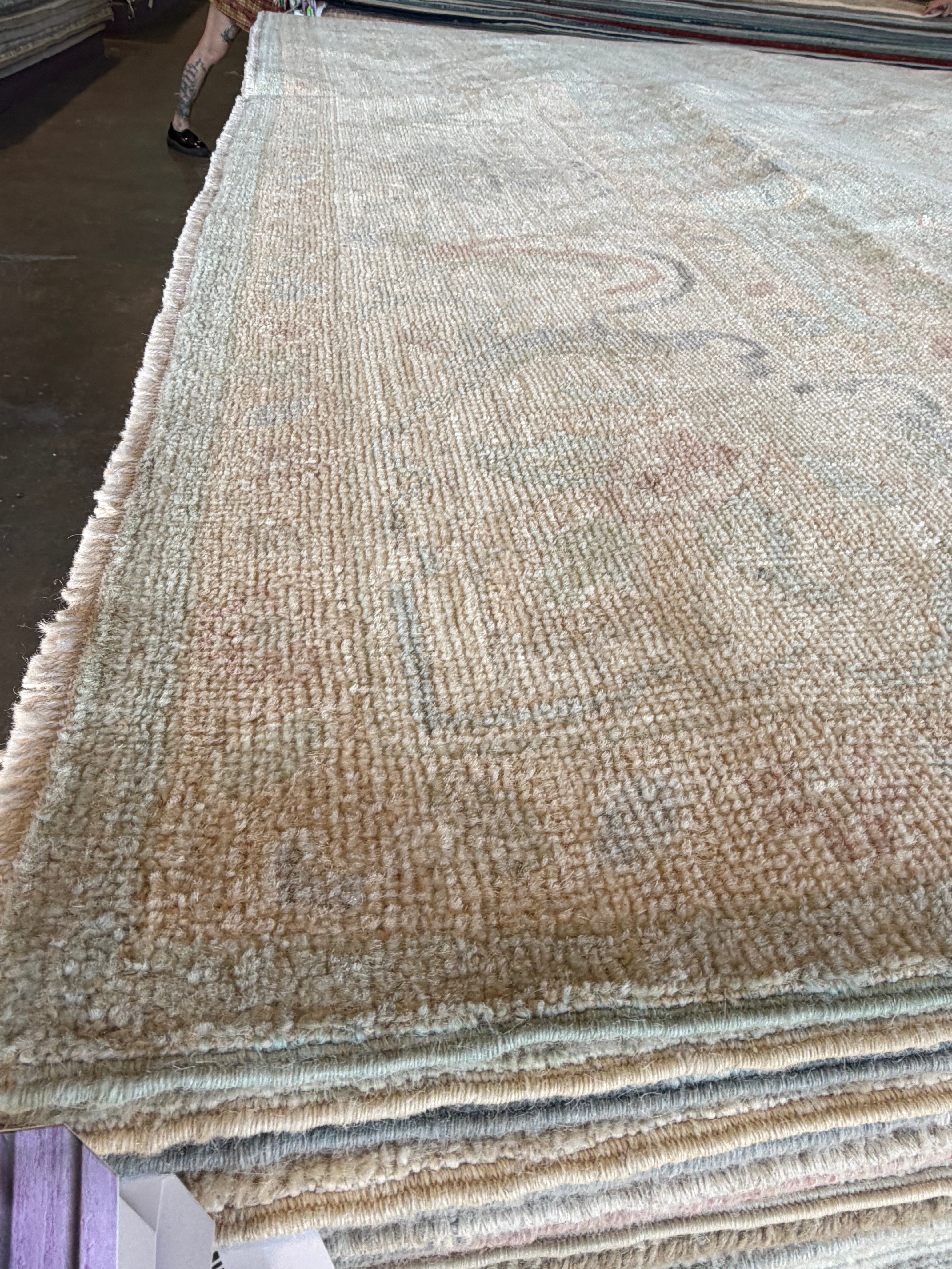 Kylie Schuelke 9.2x11.10 Blue Afghani Whitewashed Oushak