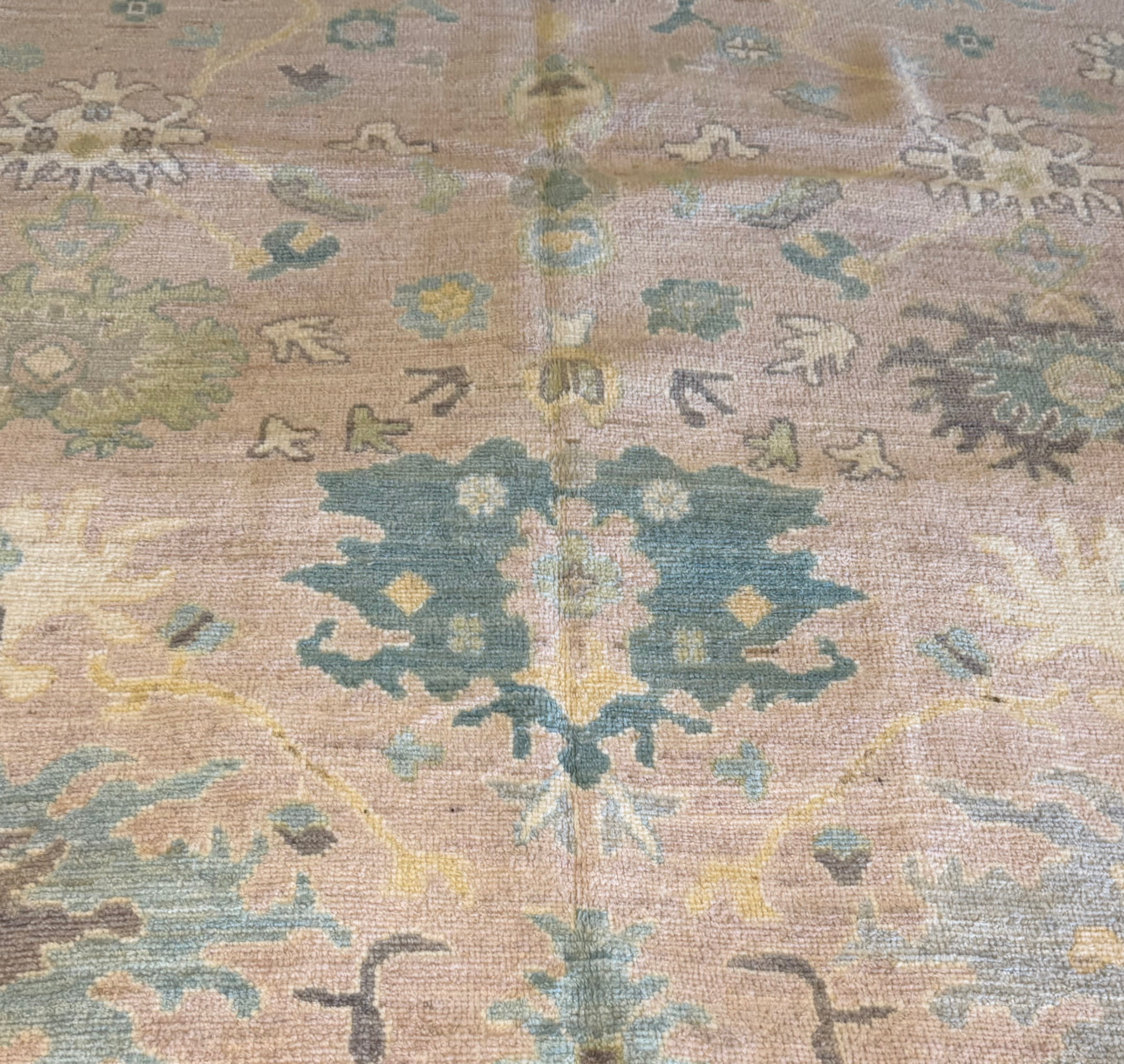 Madison Errichiello 7.11x9.11 Pink Afghani Whitewashed Oushak