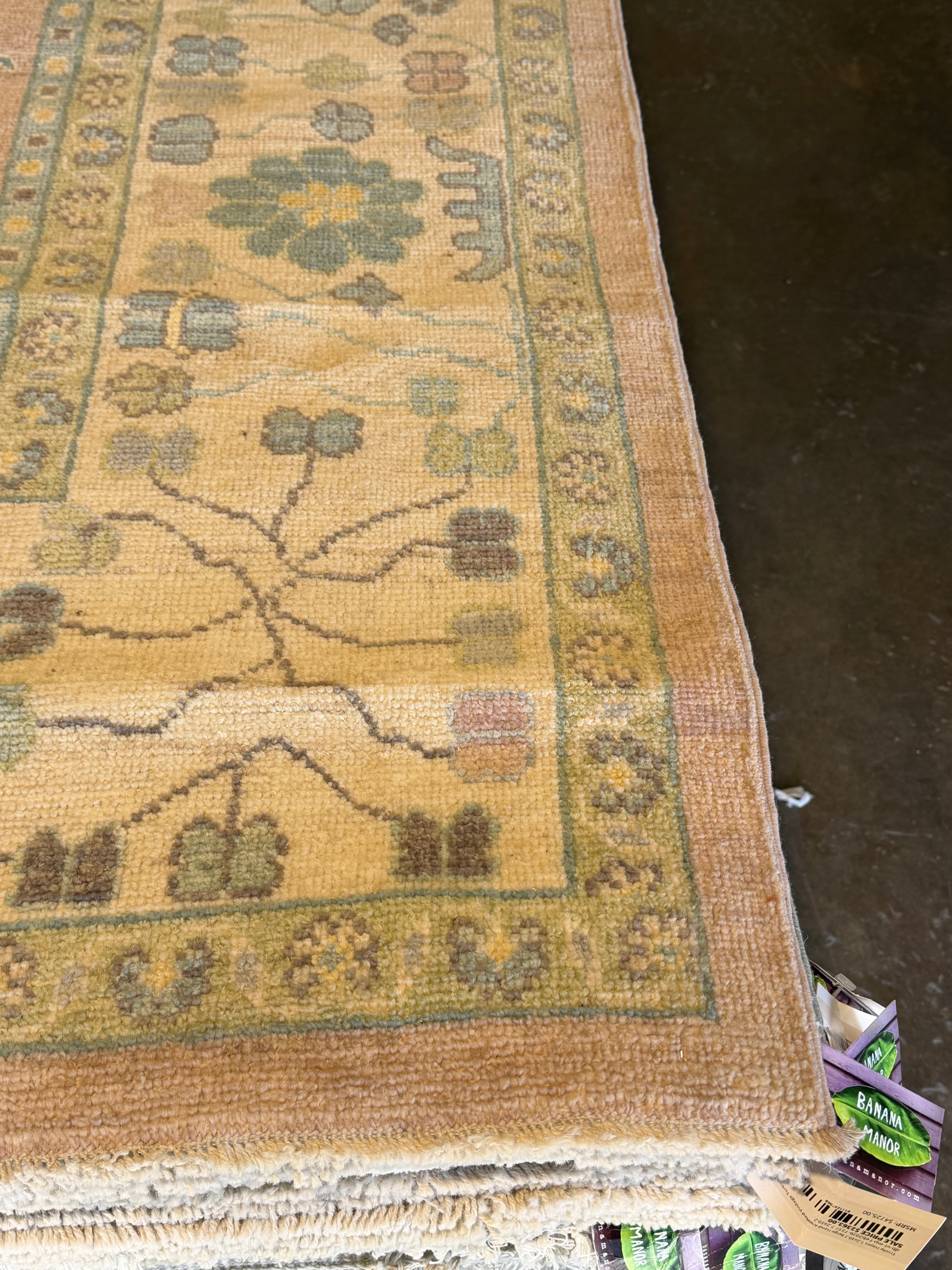 Madison Errichiello 7.11x9.11 Pink Afghani Whitewashed Oushak