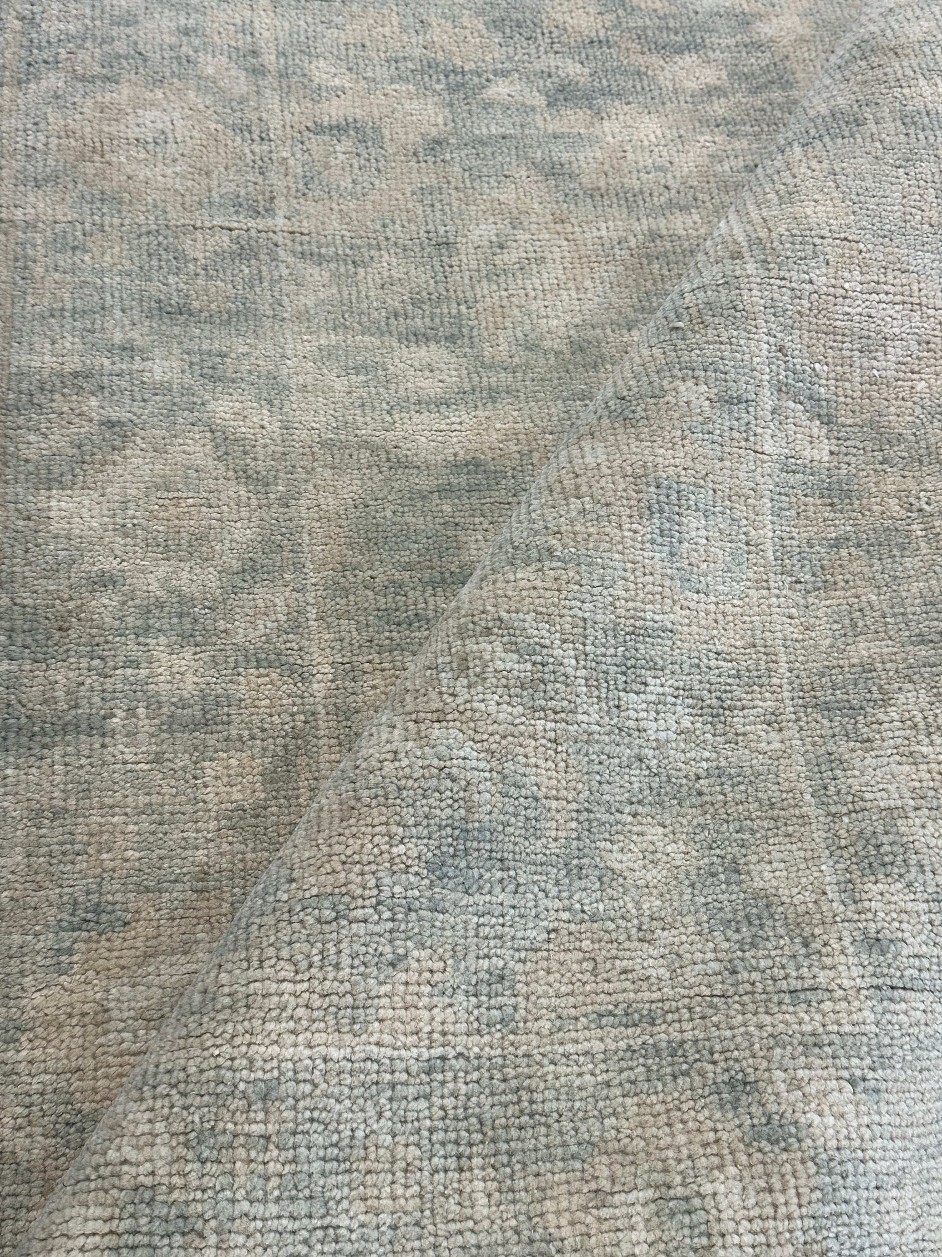 Rhonda Roe 4x6 Silver Hand-Knotted Oushak Rug