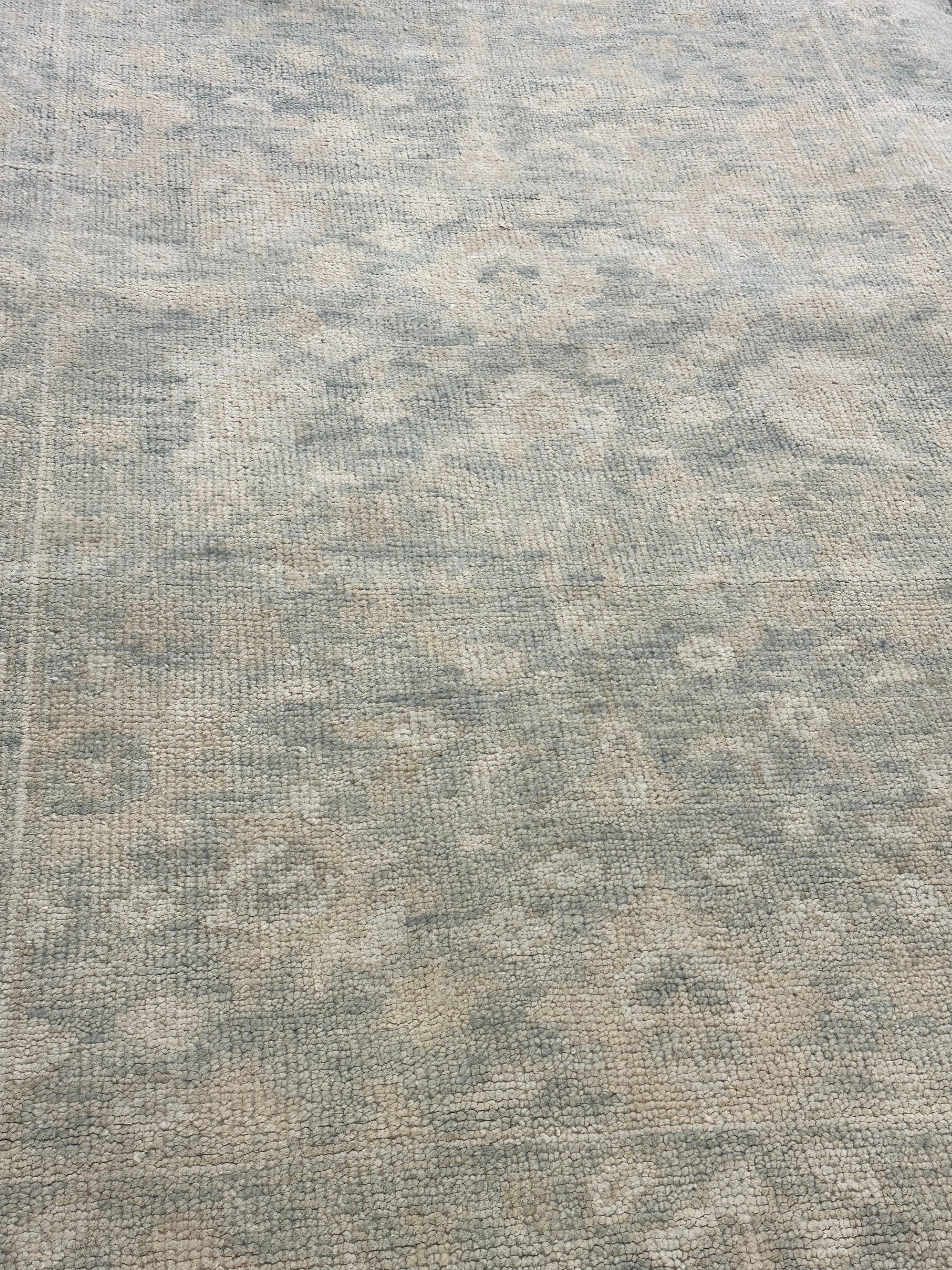 Rhonda Roe 4x6 Silver Hand-Knotted Oushak Rug