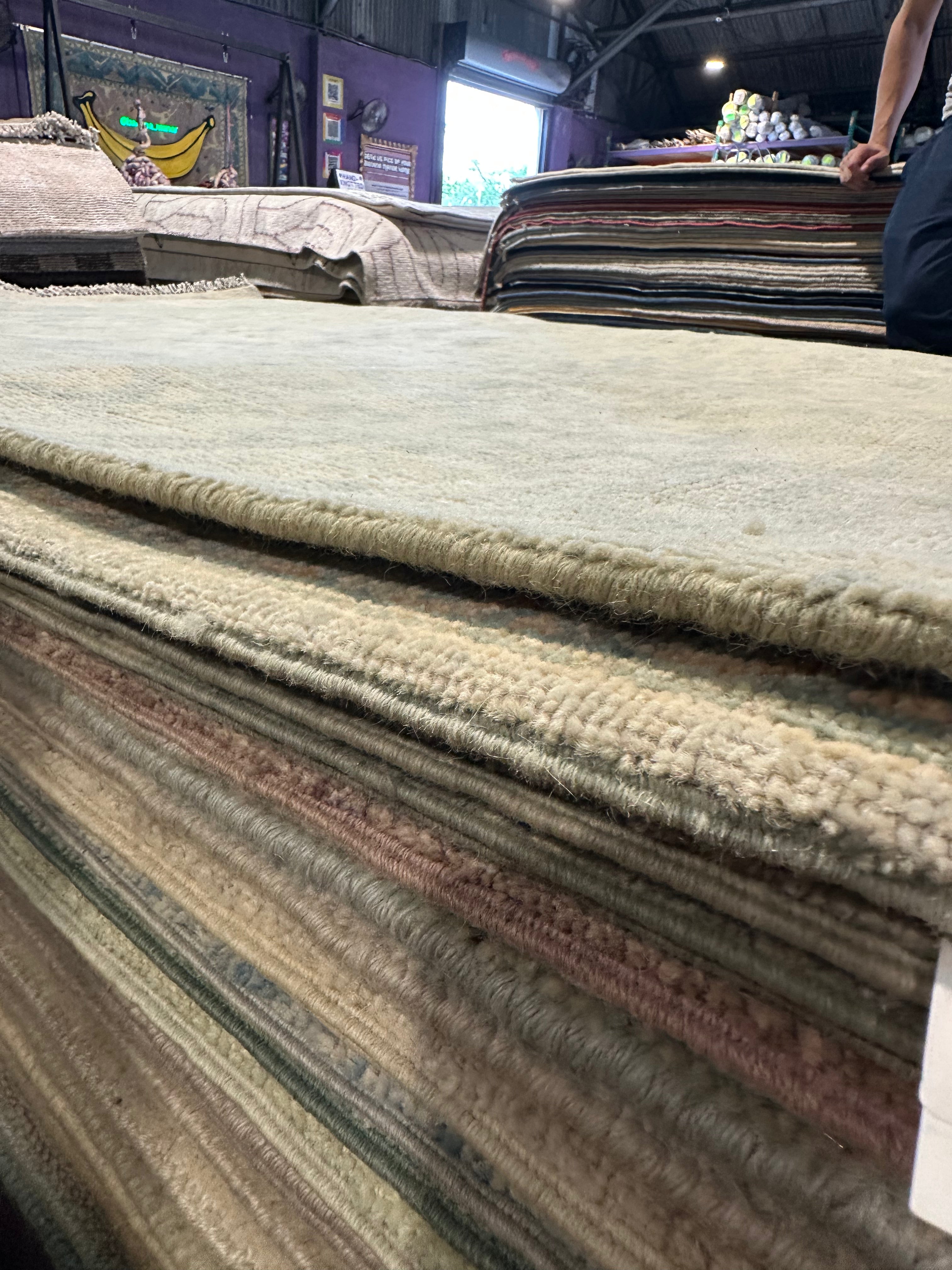 Rhonda Roe 4x6 Silver Hand-Knotted Oushak Rug
