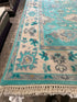 Tari Segal 4x6 Light Blue Hand-Knotted Oushak Rug