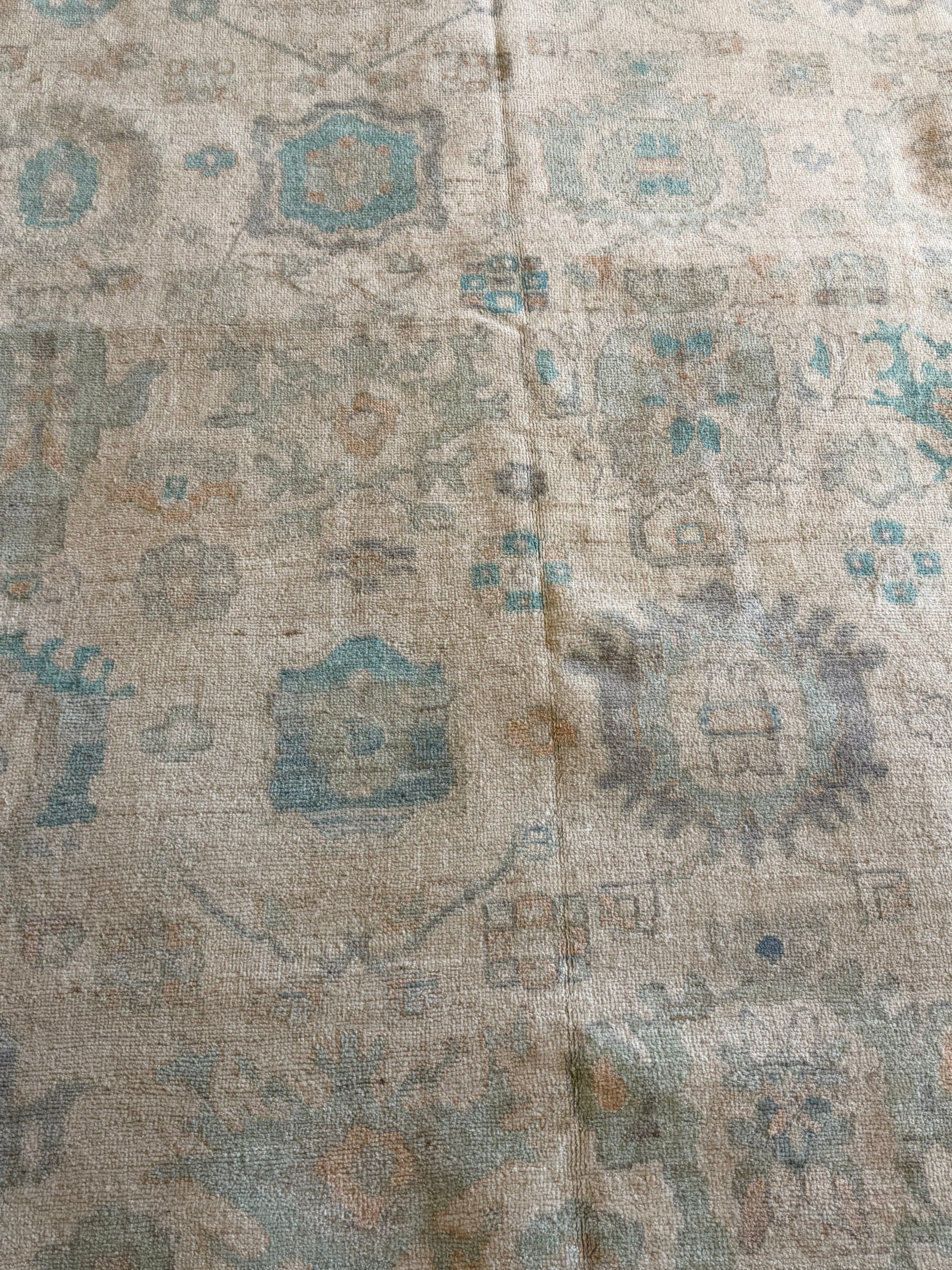 Kaylen Johnson 8.9x12.2 Beige Afghani Whitewashed Oushak