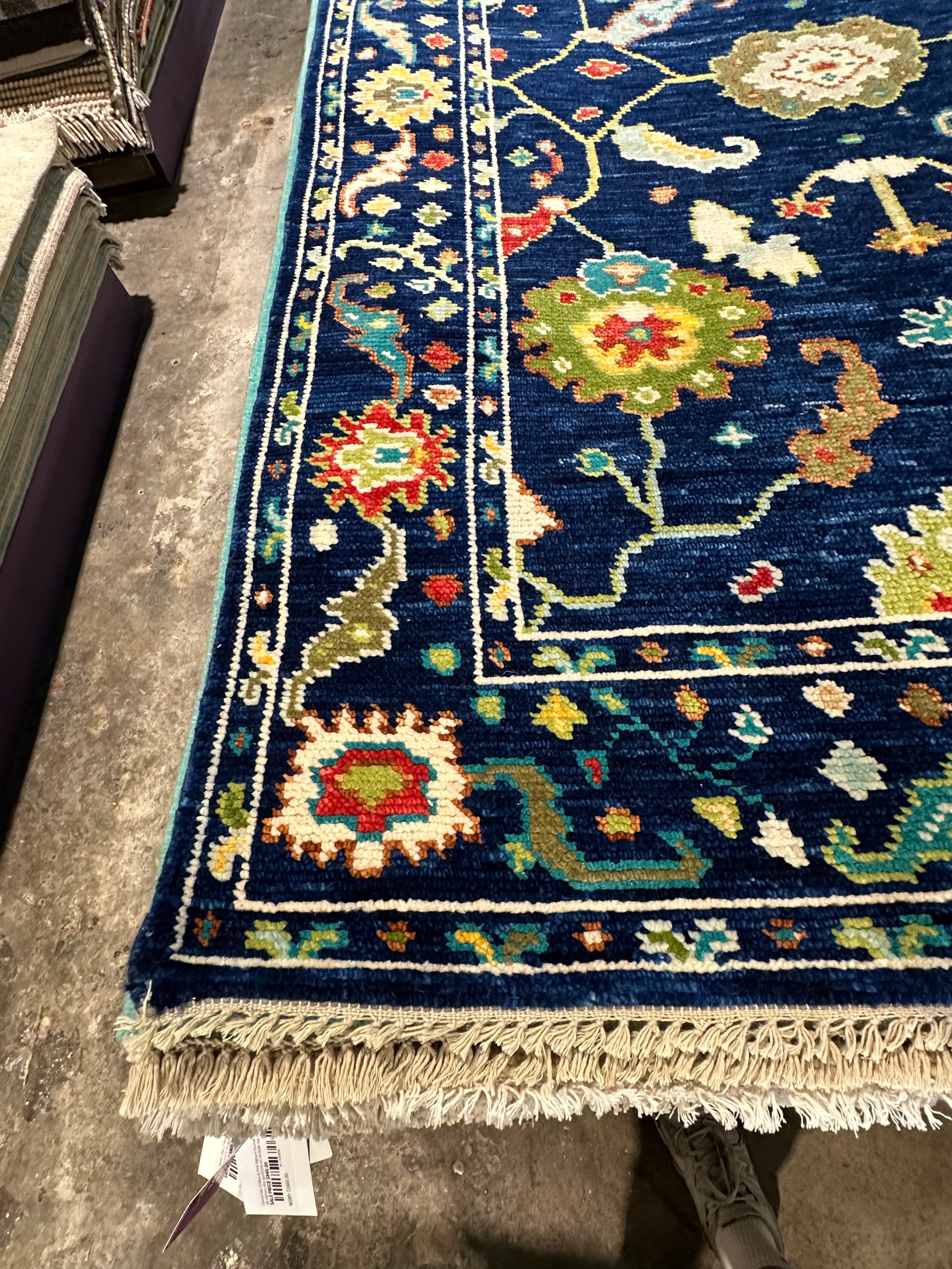 Josephine Breytspraak 4x6 Blue Hand-Knotted Oushak Rug