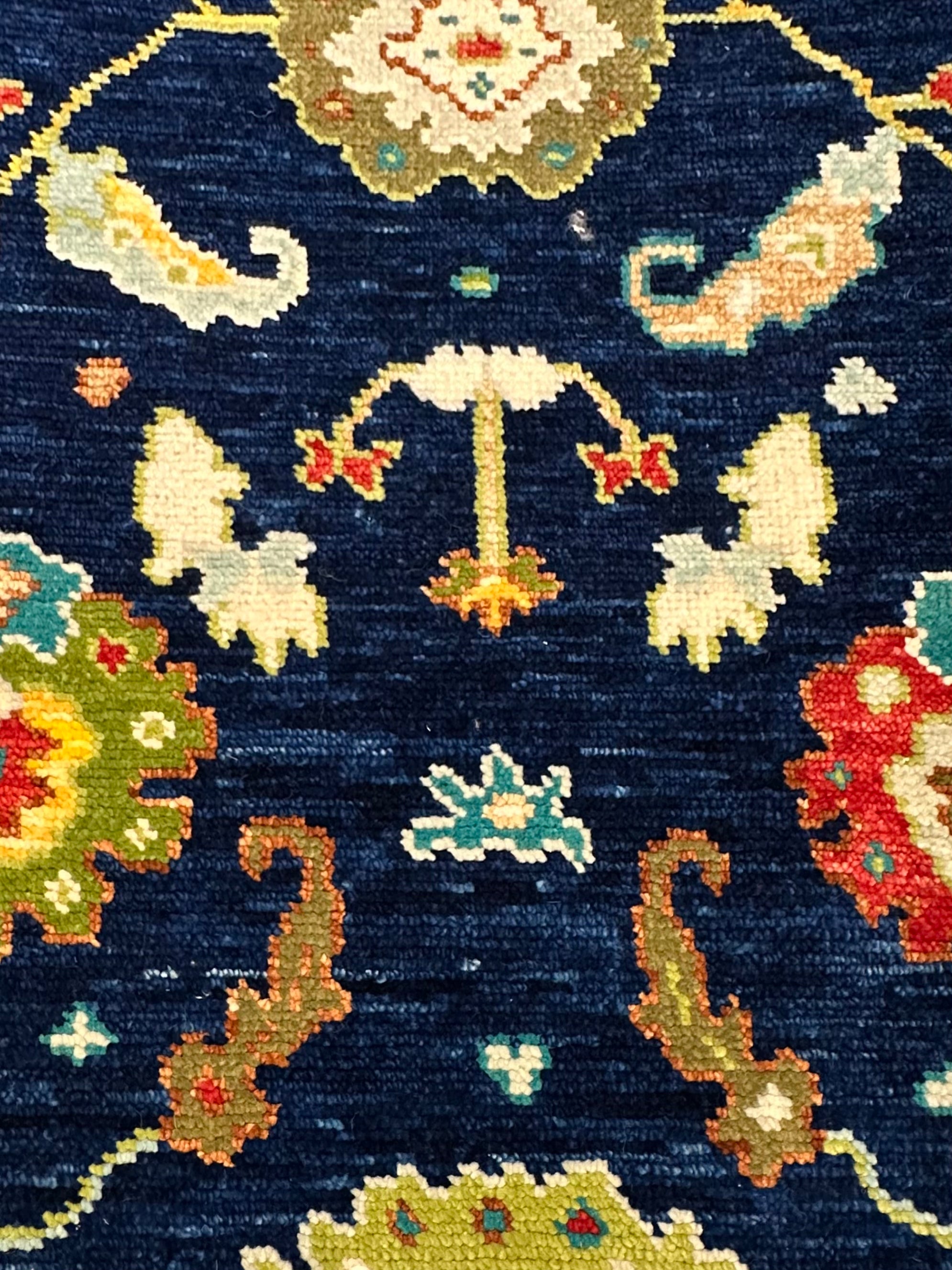Josephine Breytspraak 4x6 Blue Hand-Knotted Oushak Rug