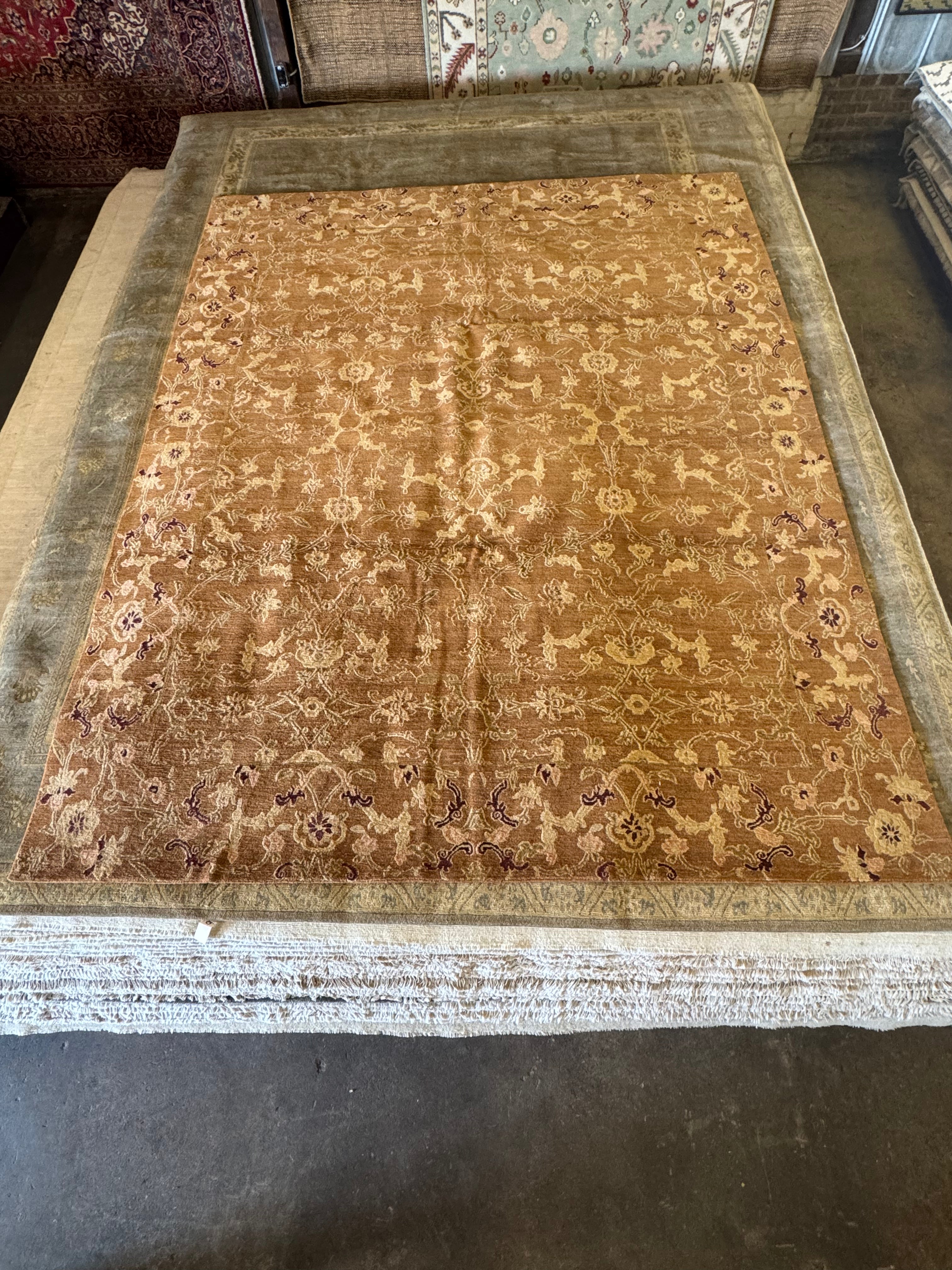 Juan Lafonta 8x10 Brown Hiram Curry Tibetan Rug