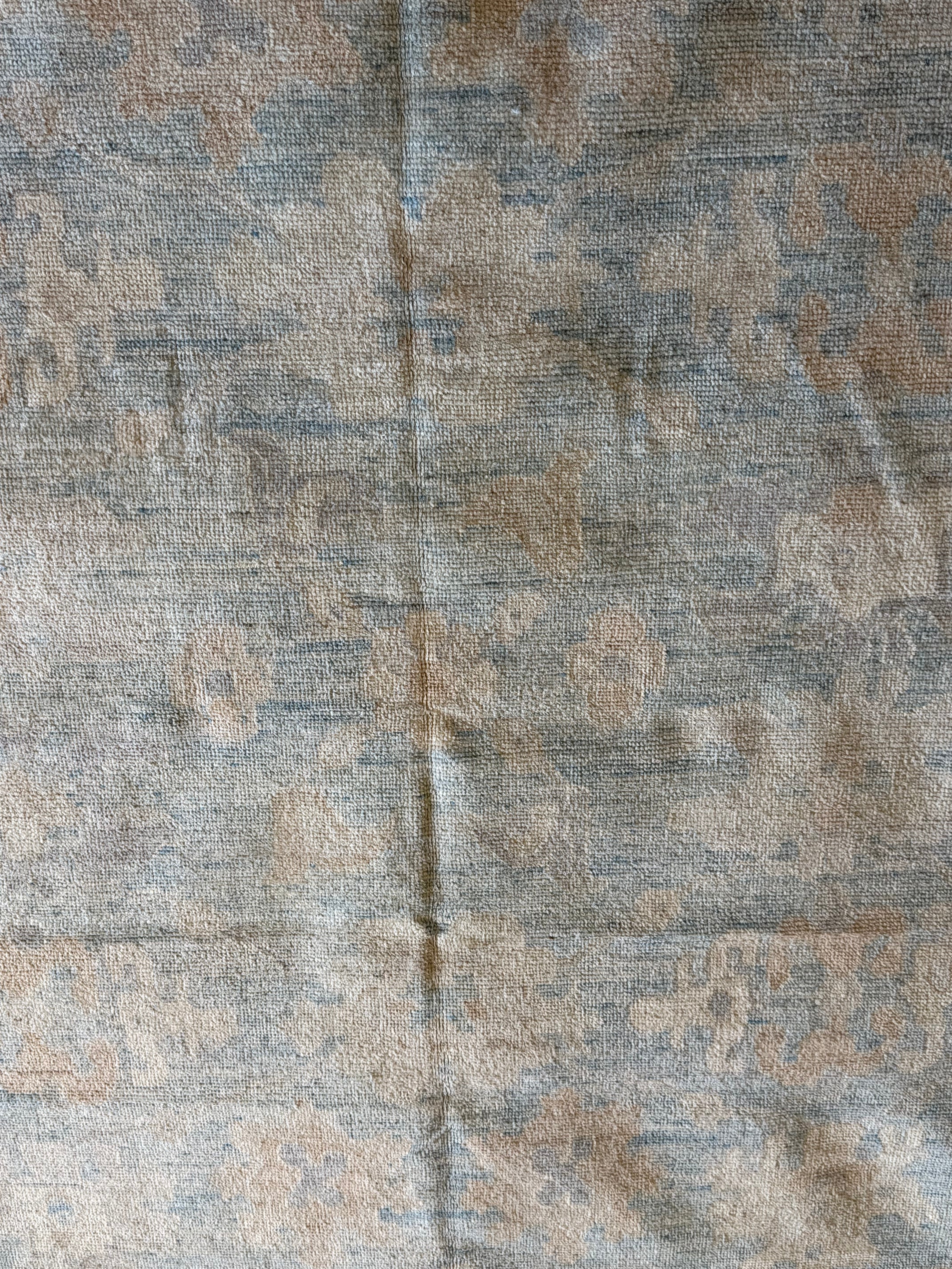 Kait Nemunaitis 9.1x11.11 Blue Afghani Whitewashed Oushak