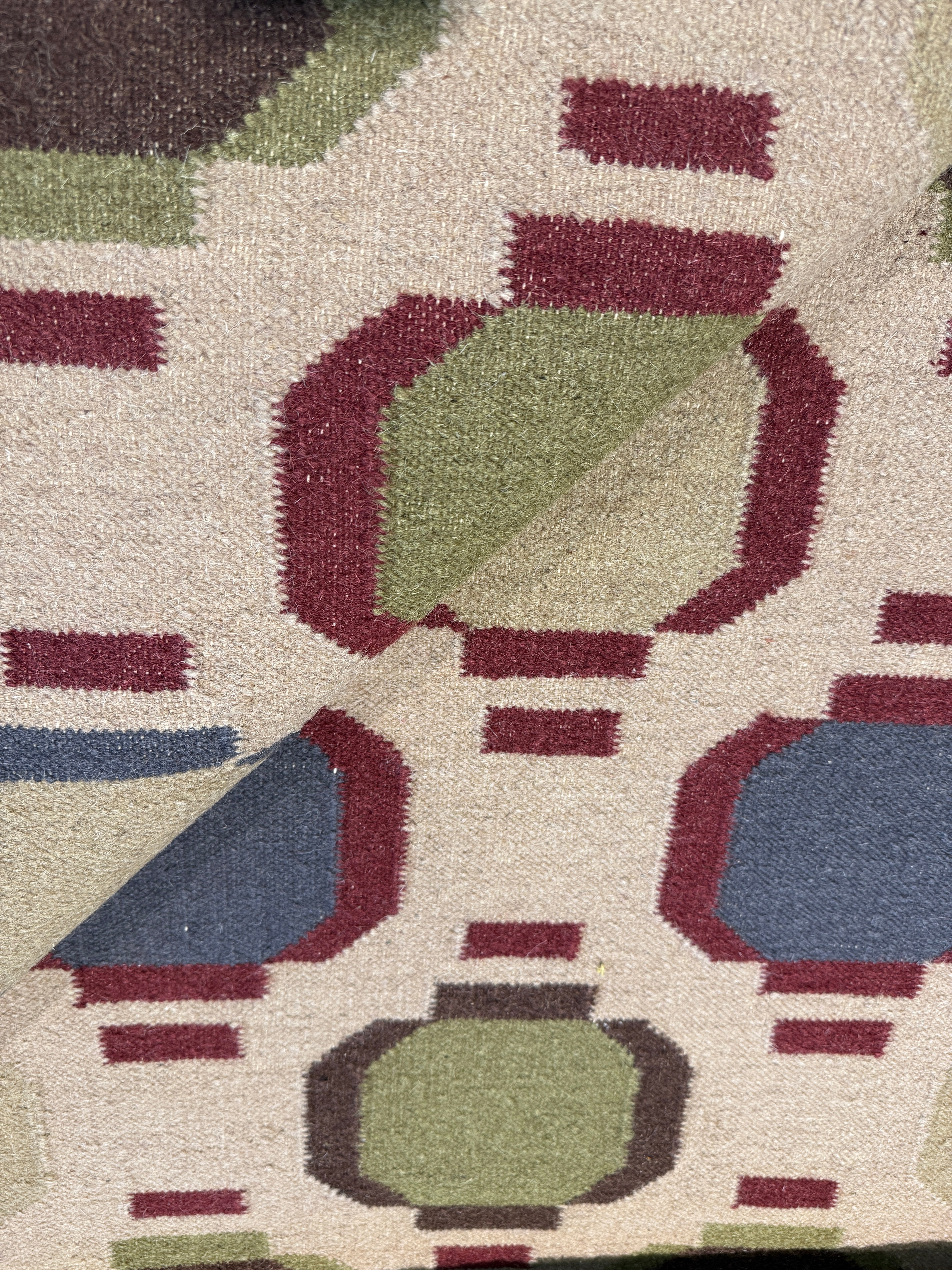 Antony Starr Moon 5.3x8 Colorful Handwoven Durrie Rug