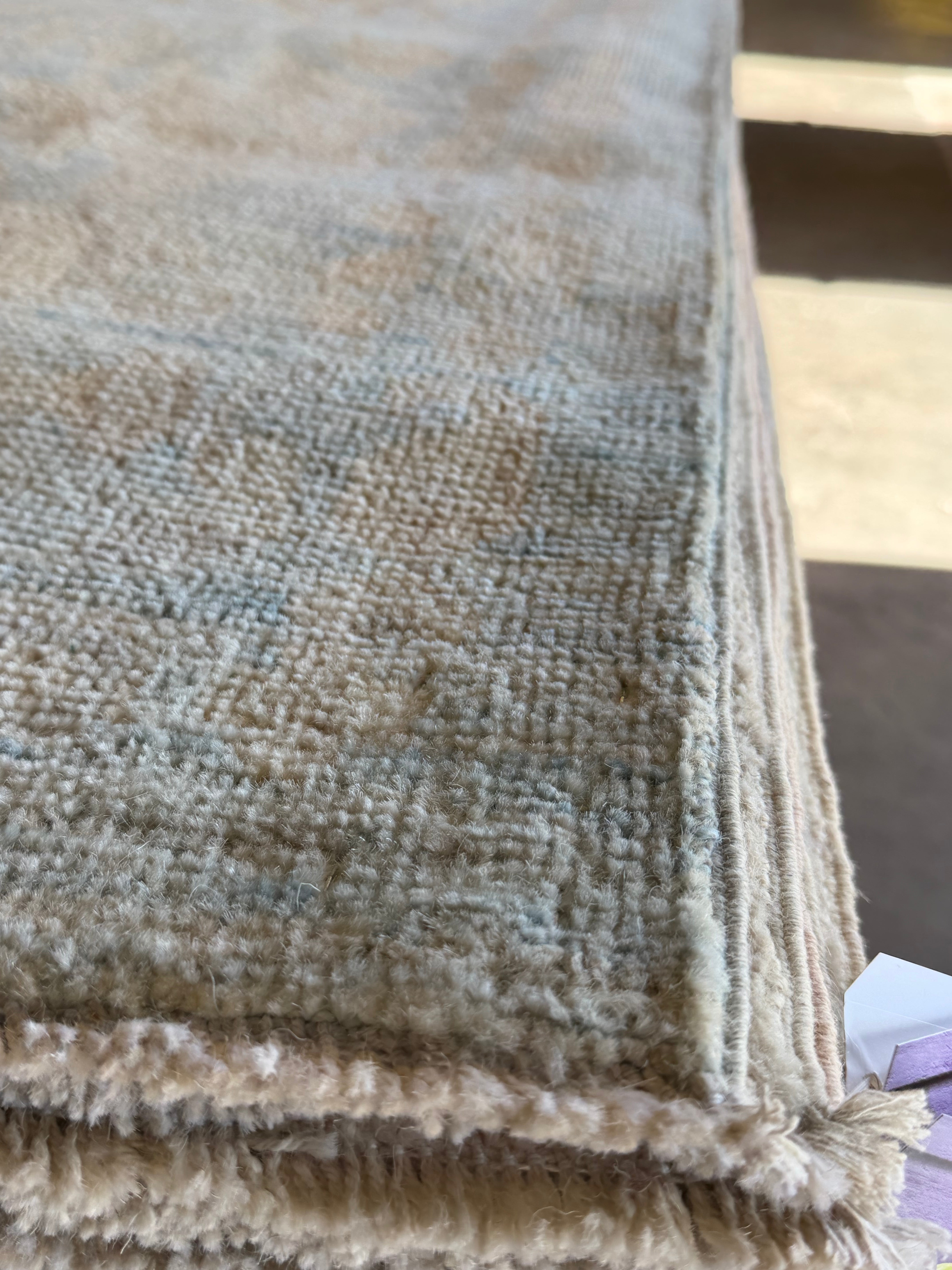 Kait Nemunaitis 9.1x11.11 Blue Afghani Whitewashed Oushak