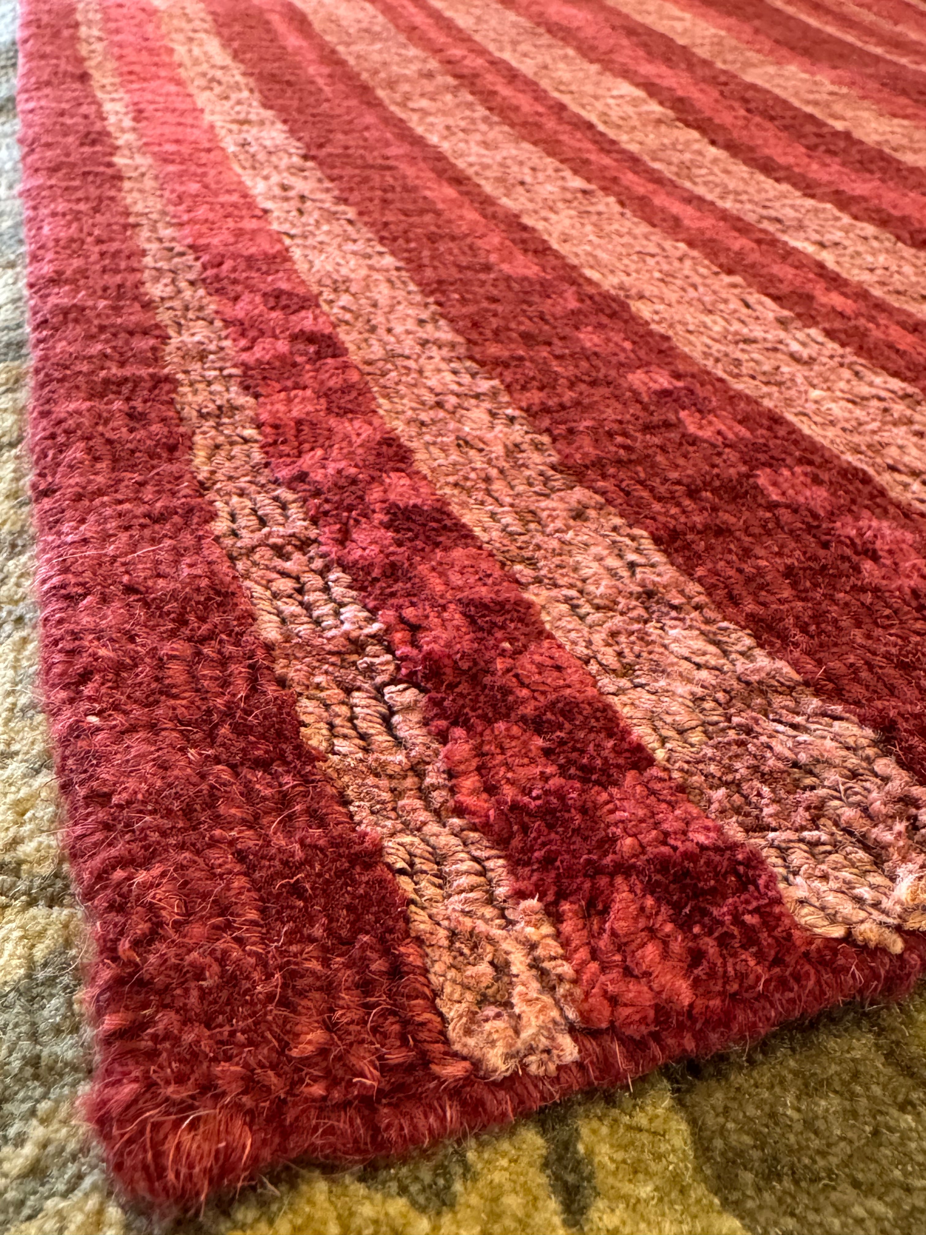 Don A Rouzan 8x10 Red Nanglo Red Tibetan Rug