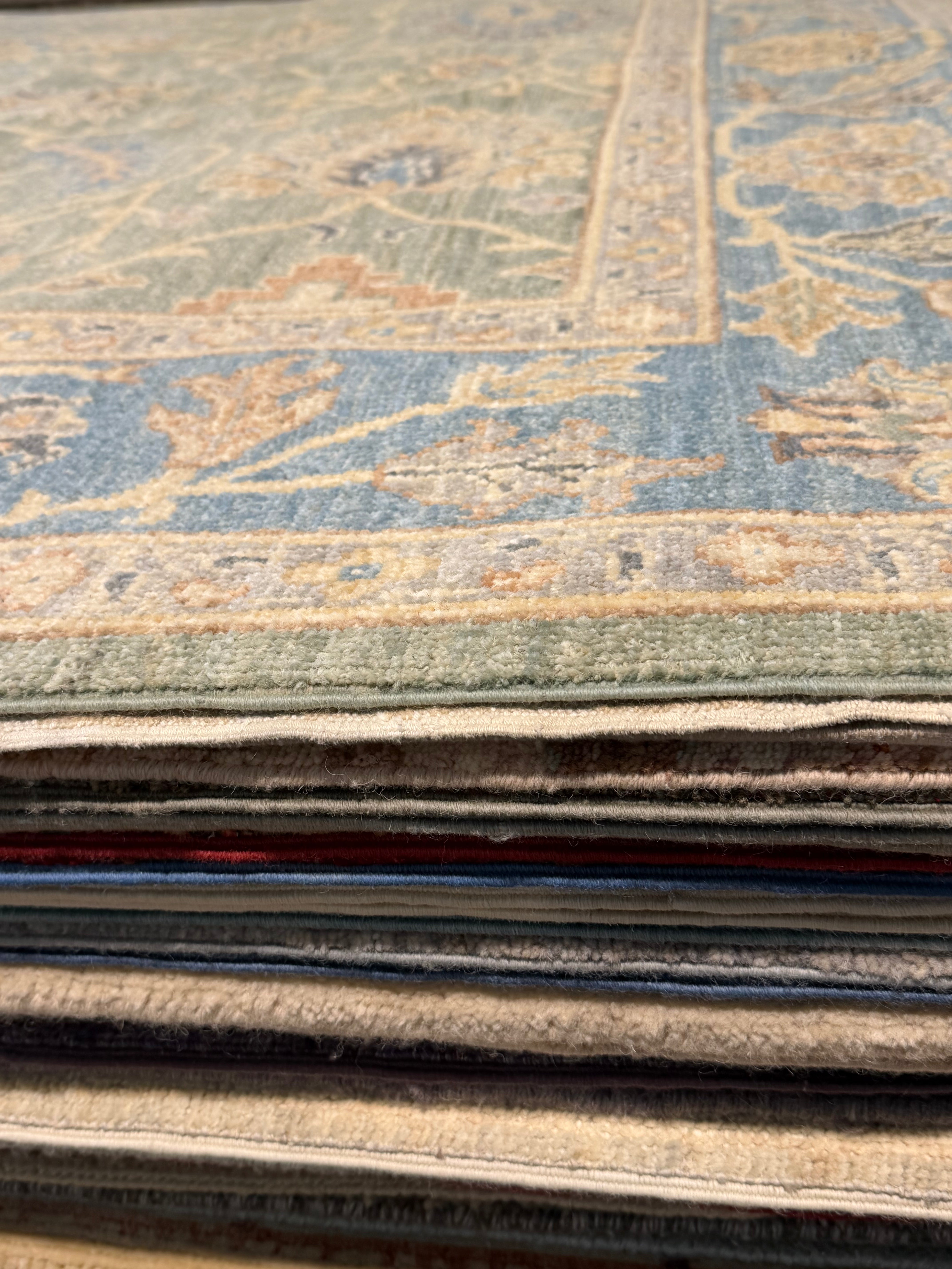 Amanda Burke 6.3x9.2 Green Afghani Whitewashed Oushak