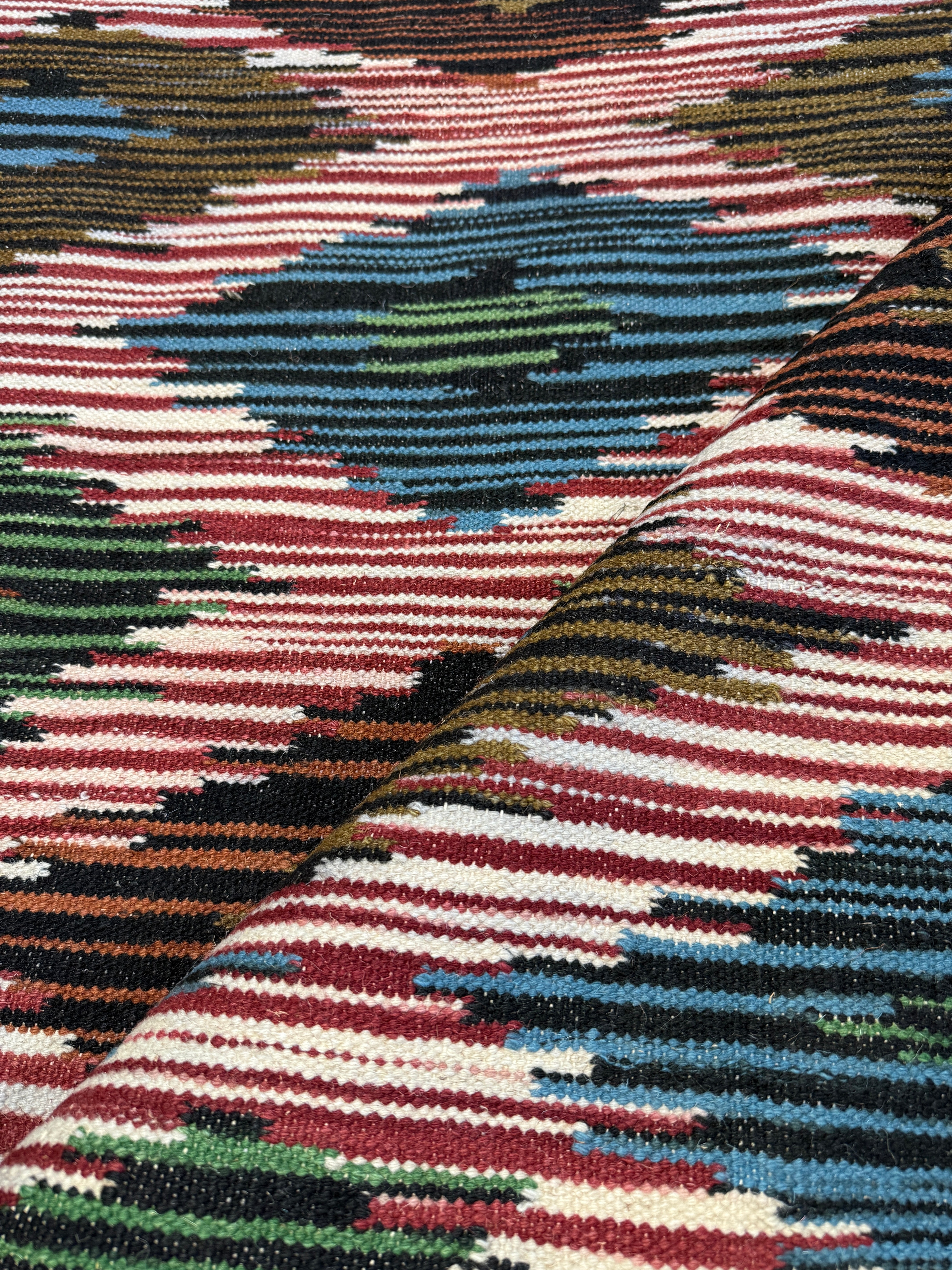 Bella Khan 5.3x7.6 Handwoven Durrie Multi Colored