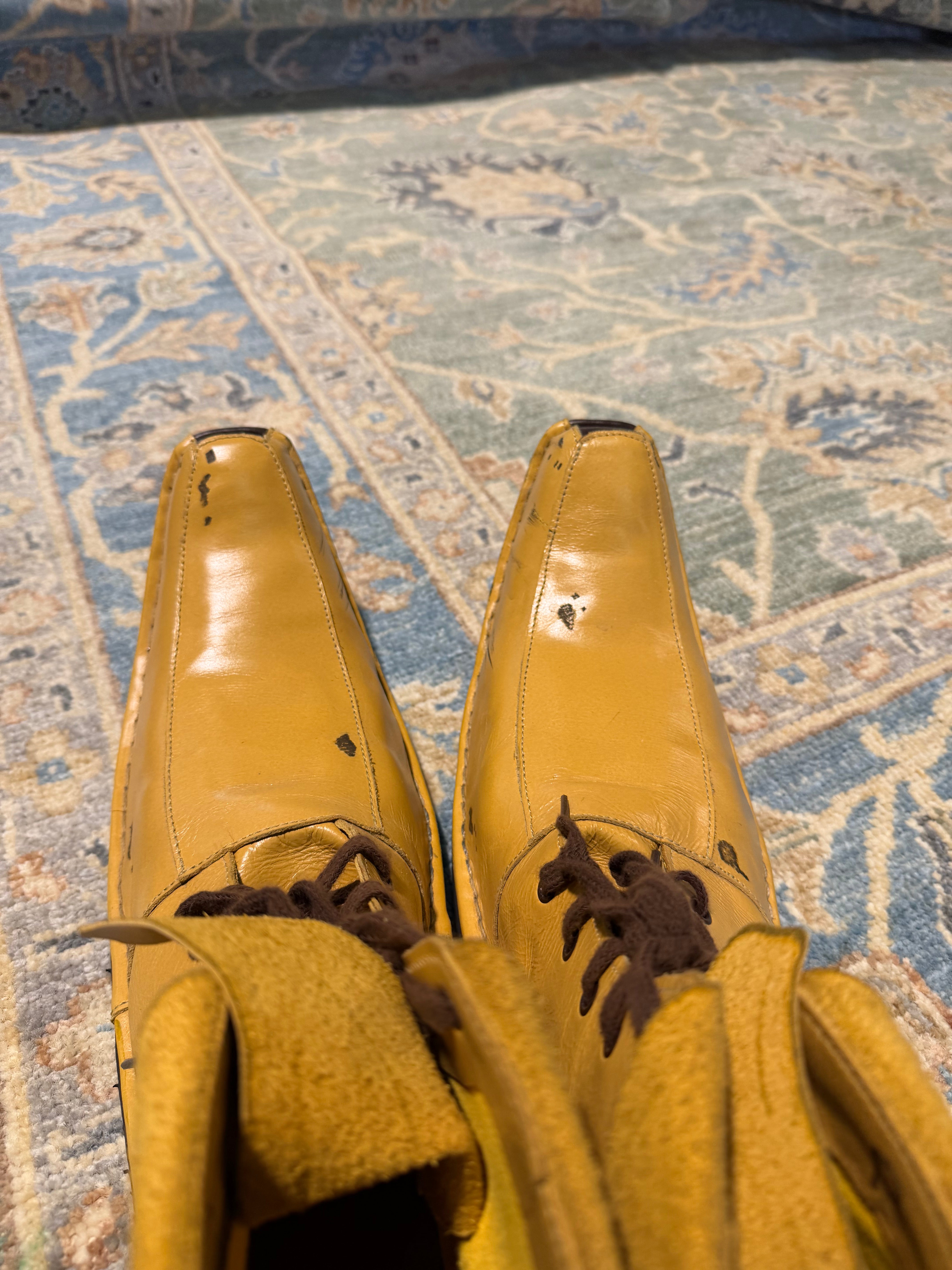 Amanda Burke 6.3x9.2 Green Afghani Whitewashed Oushak