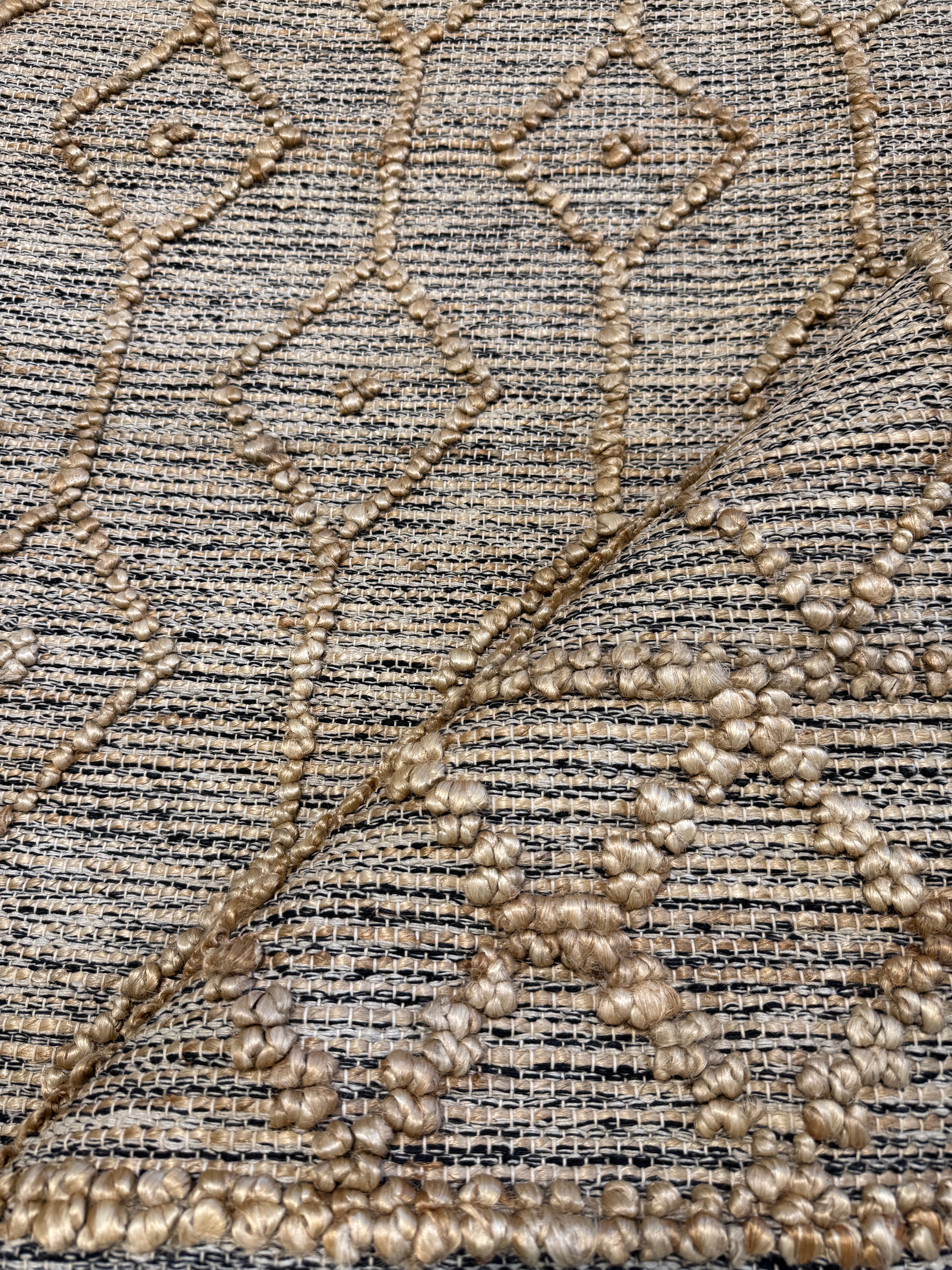 Hank Schrader 5x8 Handwoven Natural and Gray Modern Jute Rug