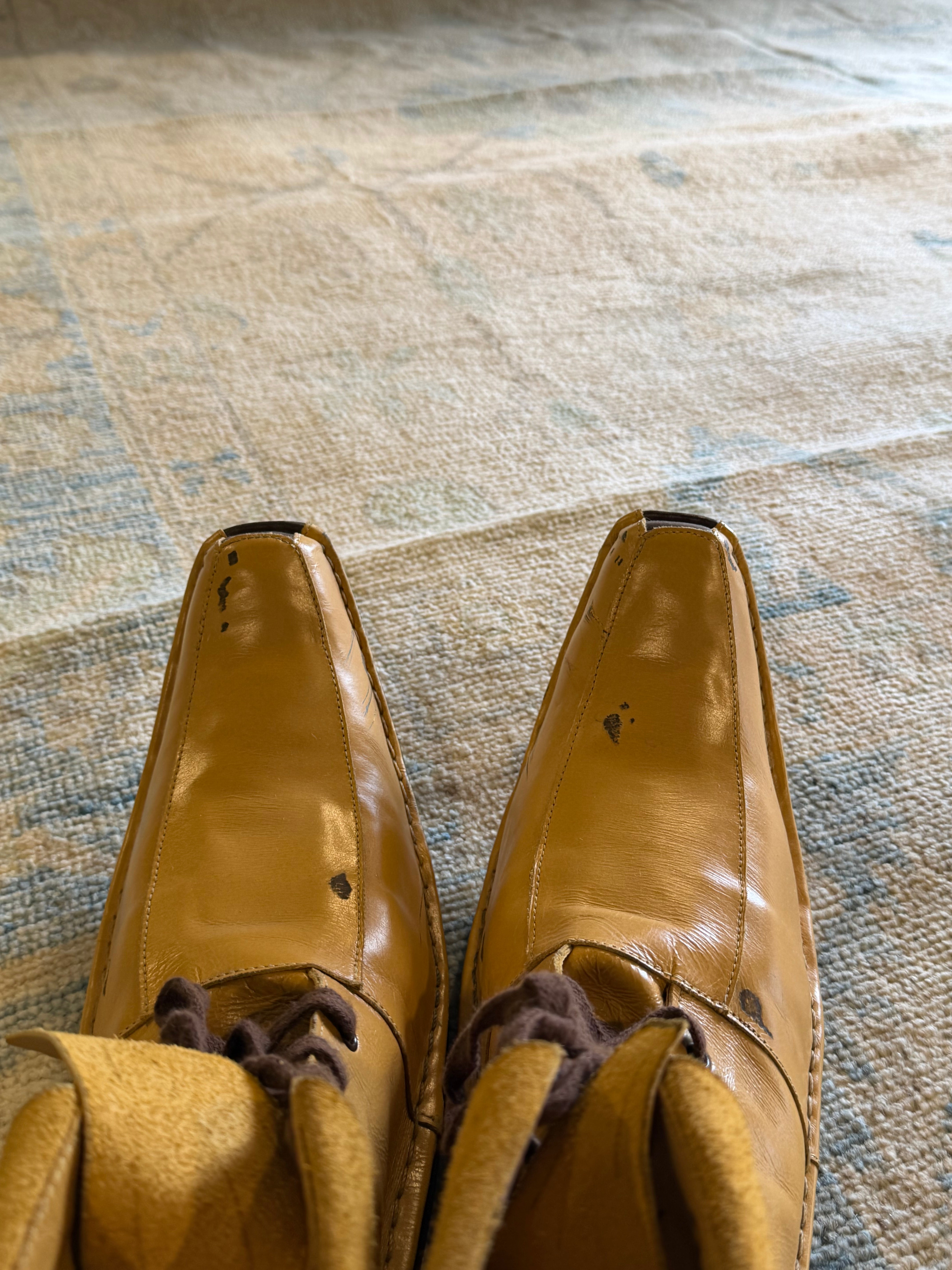 Molly Mullaney 8.8x11.11 Cream and Blue Afghani Whitewashed Oushak