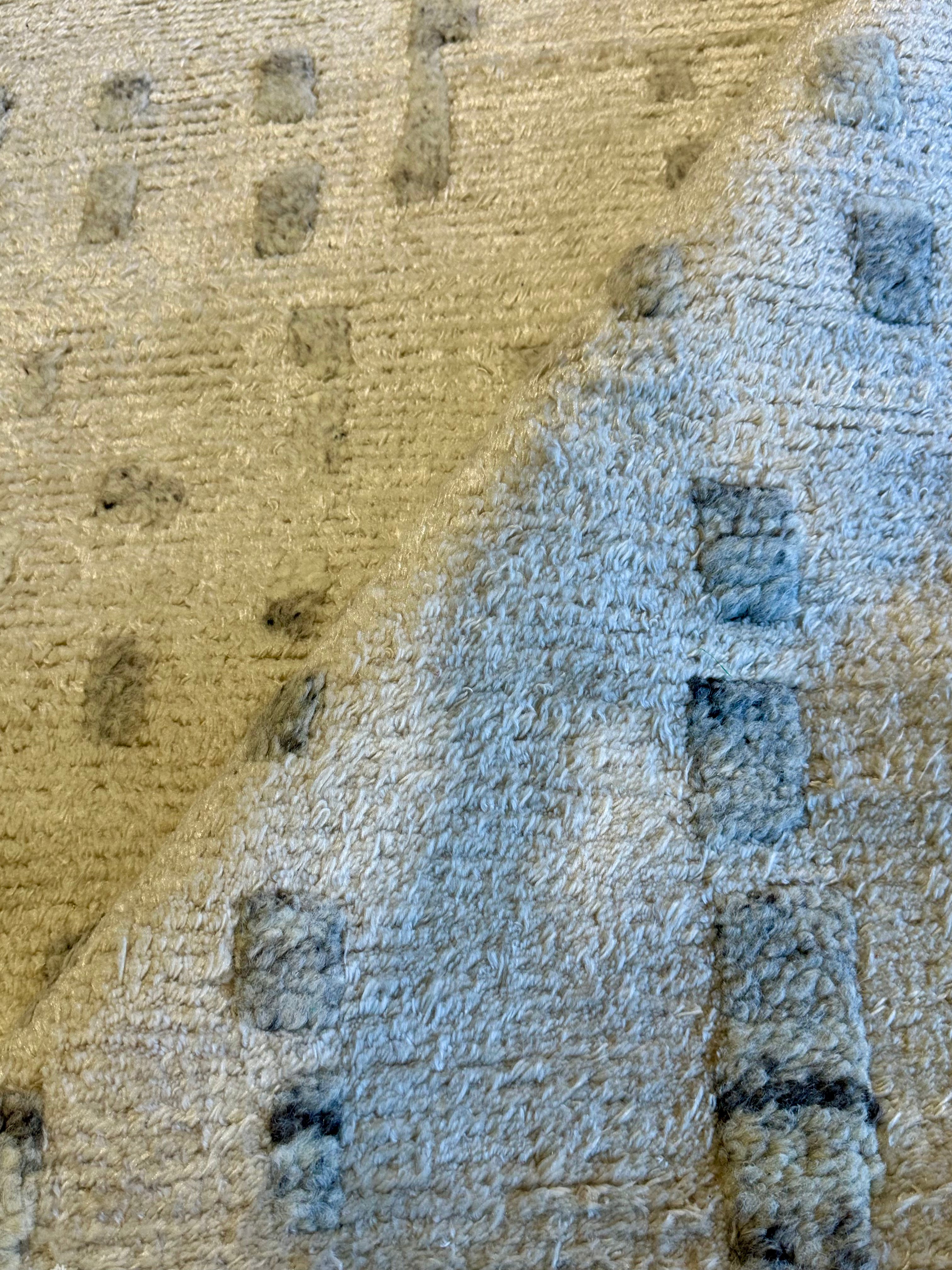 Keach 9.6x13.9 Hand-Knotted Silver & Grey Modern