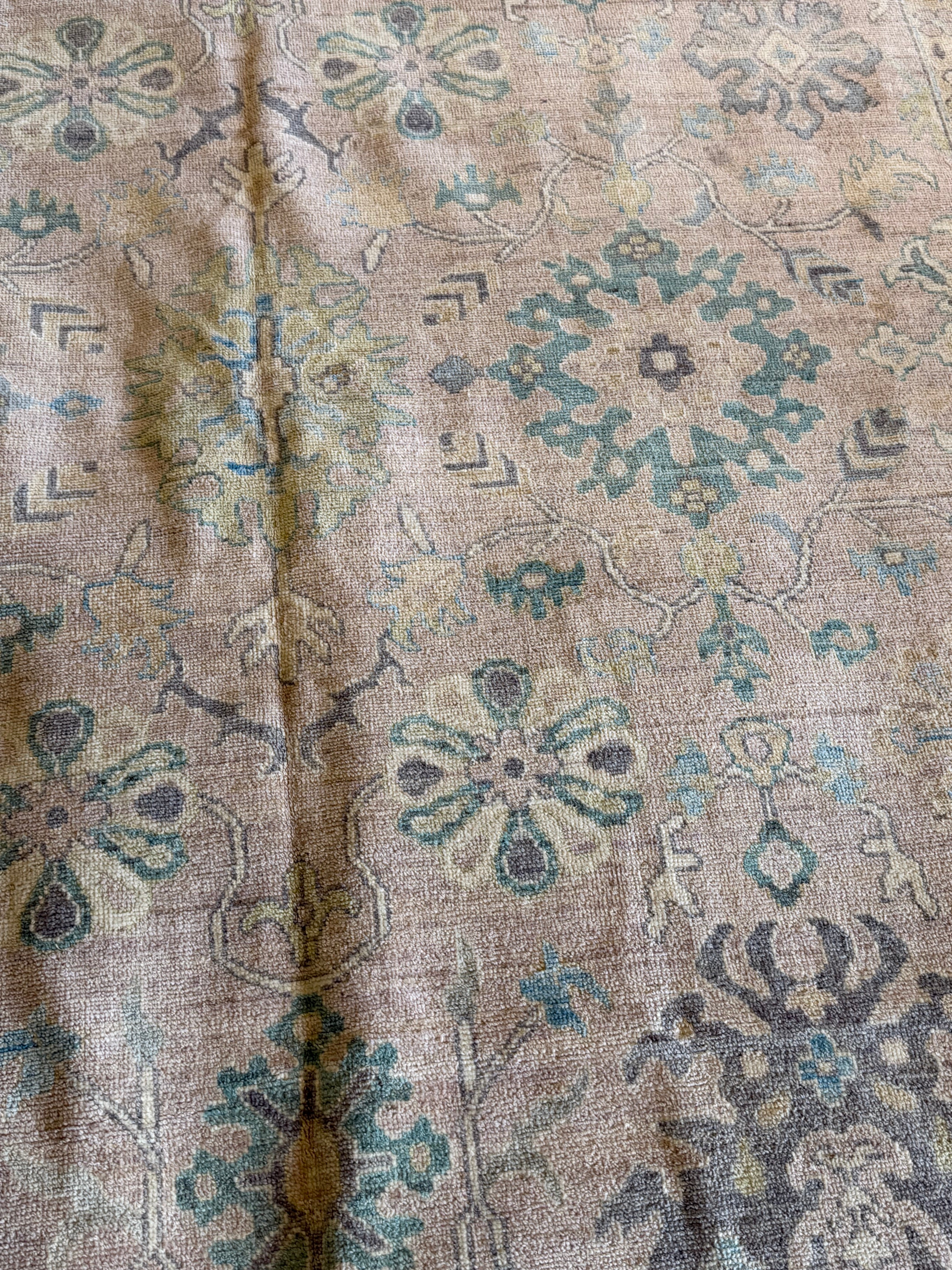 Tiera Shavone 9.10x13.10 Pink Afghani Whitewashed Oushak