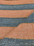 Henry Bouy Mets 5.3x7.6 Blue and Orange Handwoven Durrie Rug