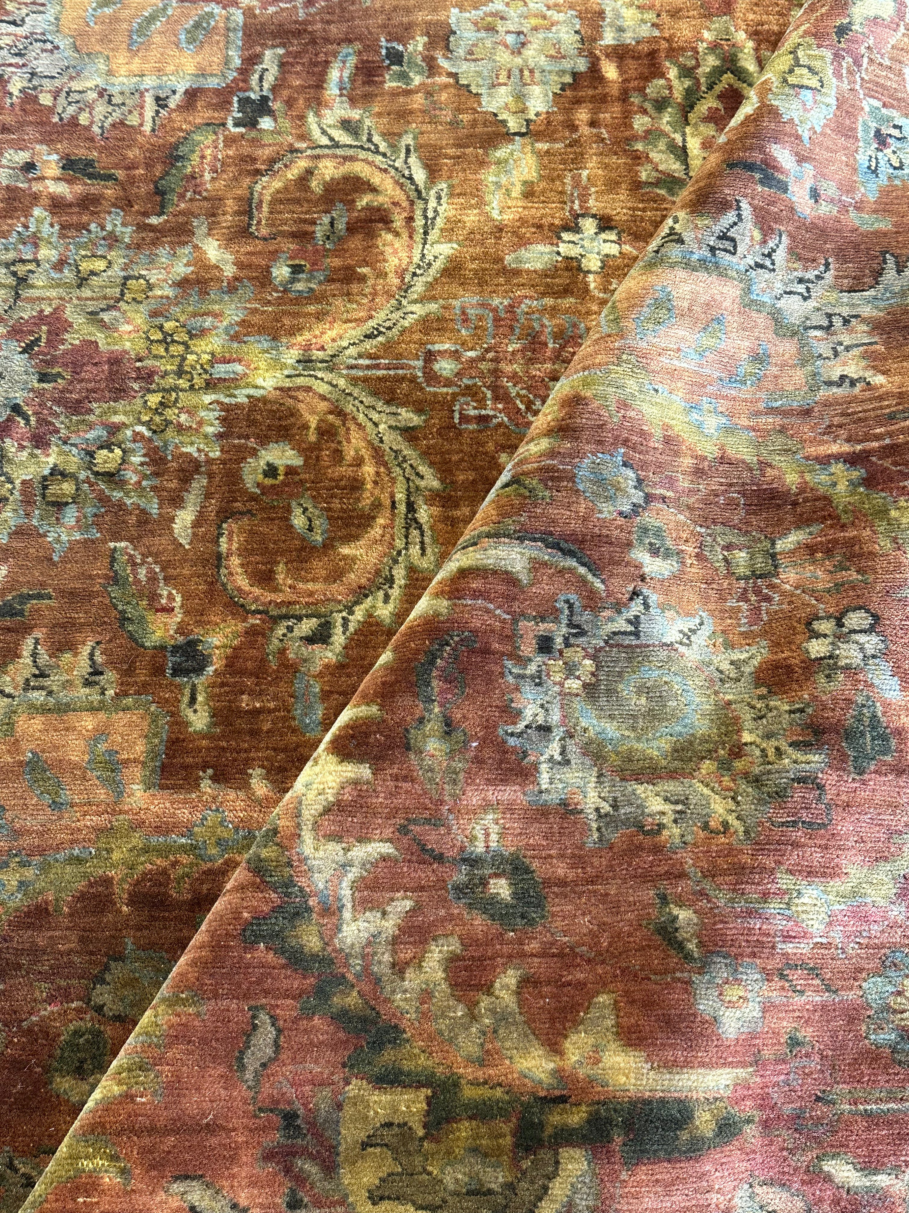 Alli Reich 5x7.6 Rust Hand-Knotted Oushak Rug