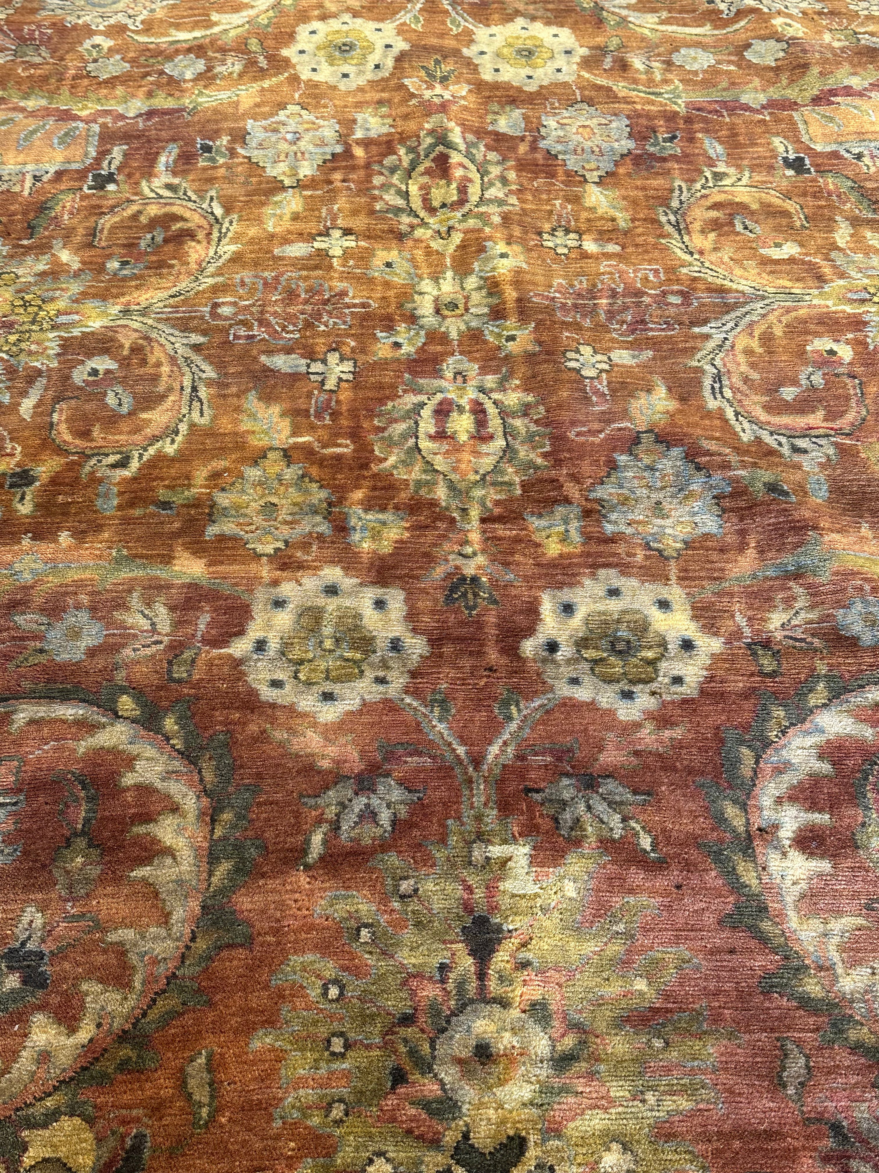 Alli Reich 5x7.6 Rust Hand-Knotted Oushak Rug