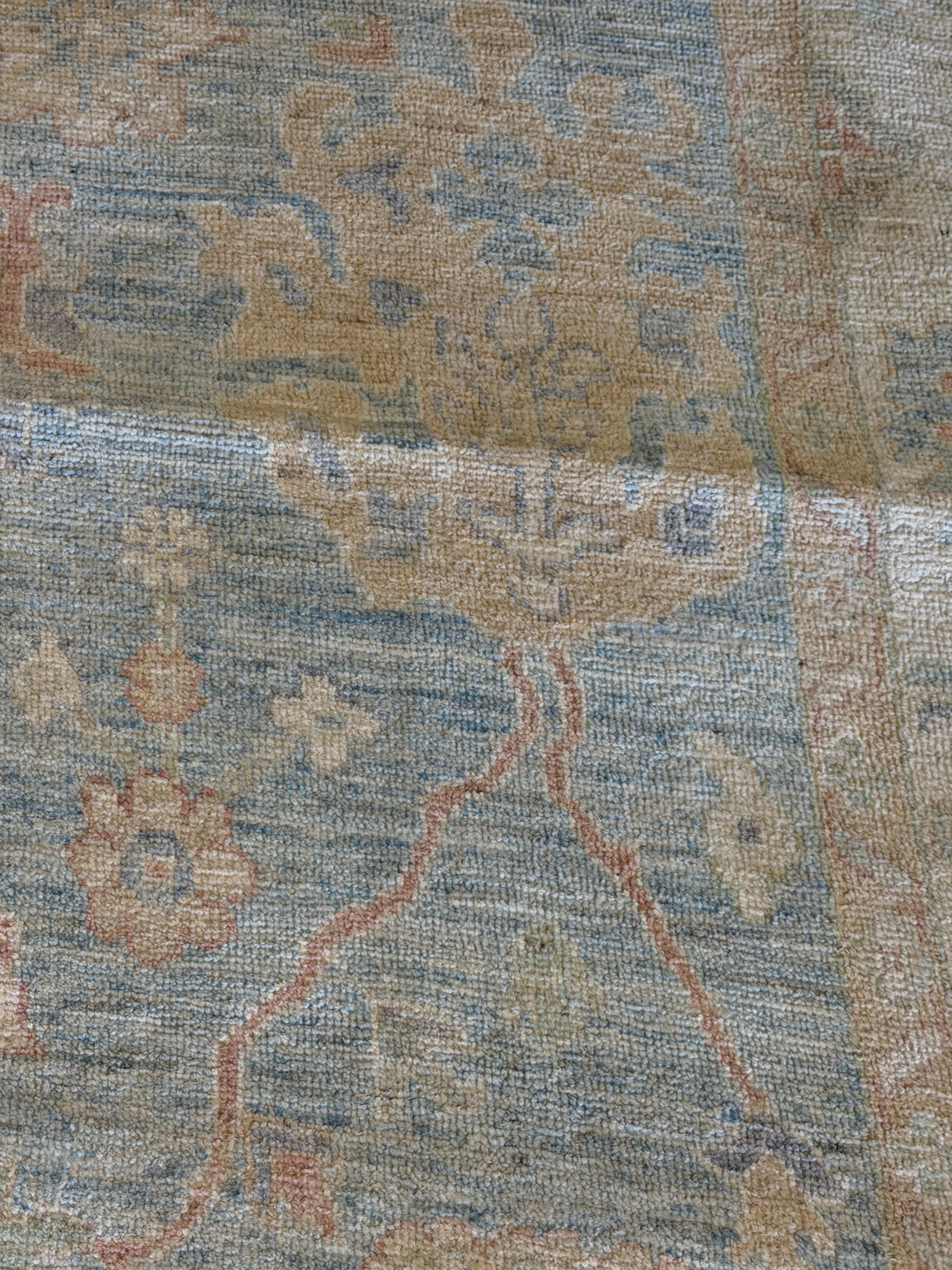 Lauren O'Brien 7.11x9.10 Blue Afghani Whitewashed Oushak