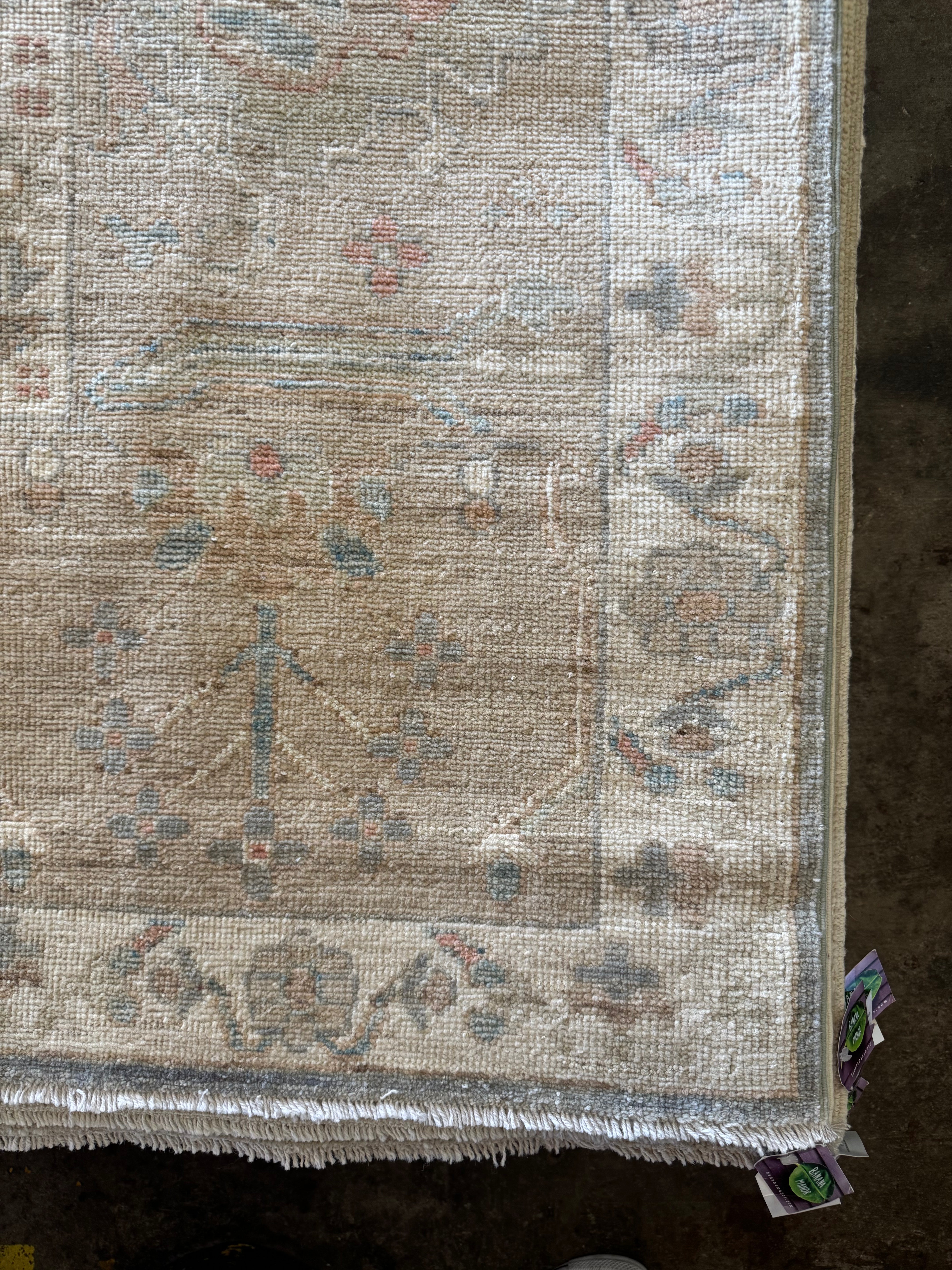 Shabana Azeez 9.2x11.11 Grey Whitewashed Afghani Oushak