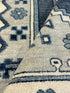 Hellen Cane 2.3x4.6 Blue & Grey Hand-Knotted Oushak Rug