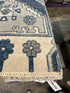 Hellen Cane 2.3x4.6 Blue & Grey Hand-Knotted Oushak Rug
