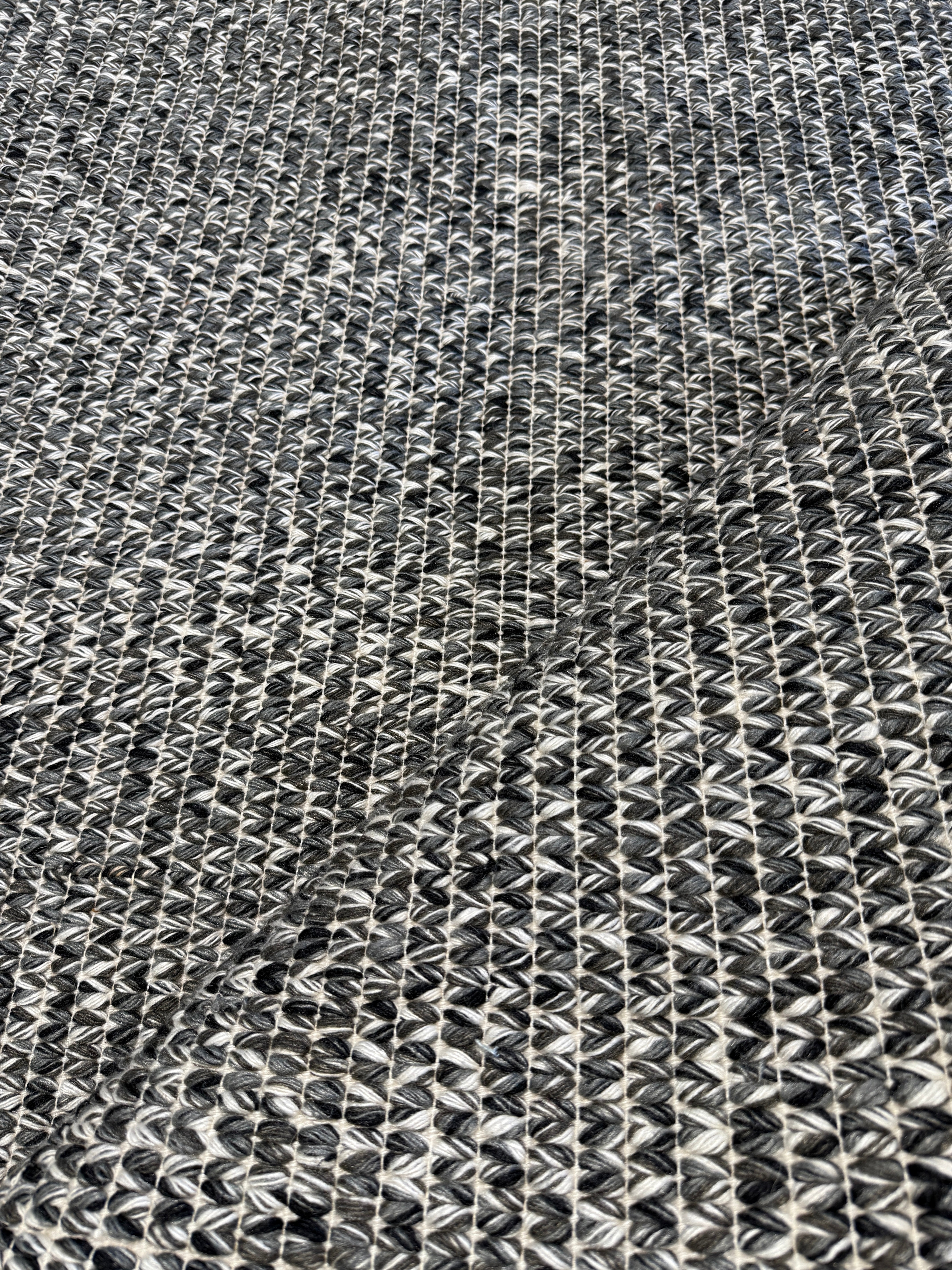 Huda Marlow 5.6x7.6 Handwoven Grey Durrie
