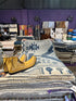 Hellen Cane 2.3x4.6 Blue & Grey Hand-Knotted Oushak Rug