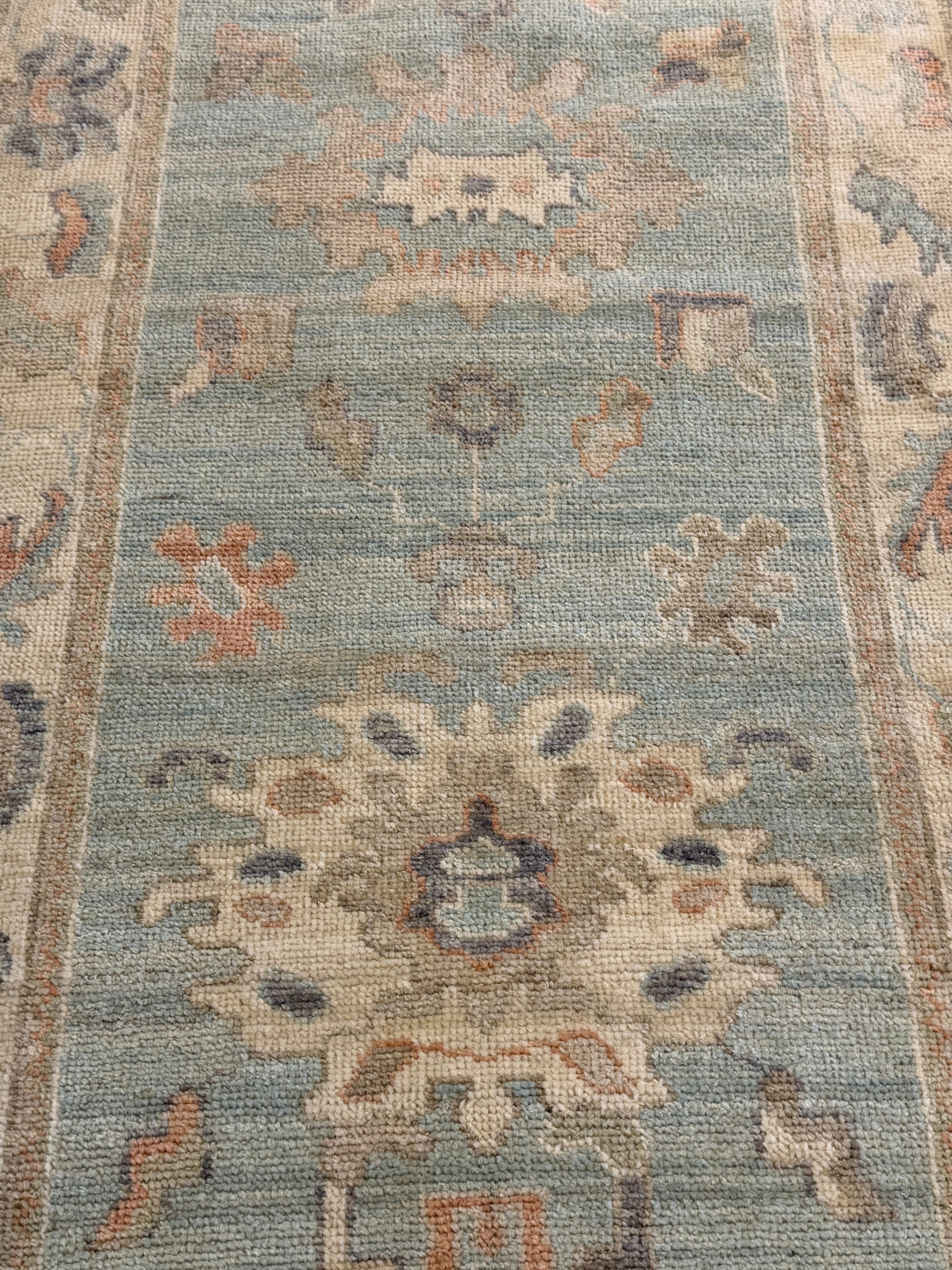 Madison Maidenberg 2.8x9.9 Blue Afghani Whitewashed Oushak Runner