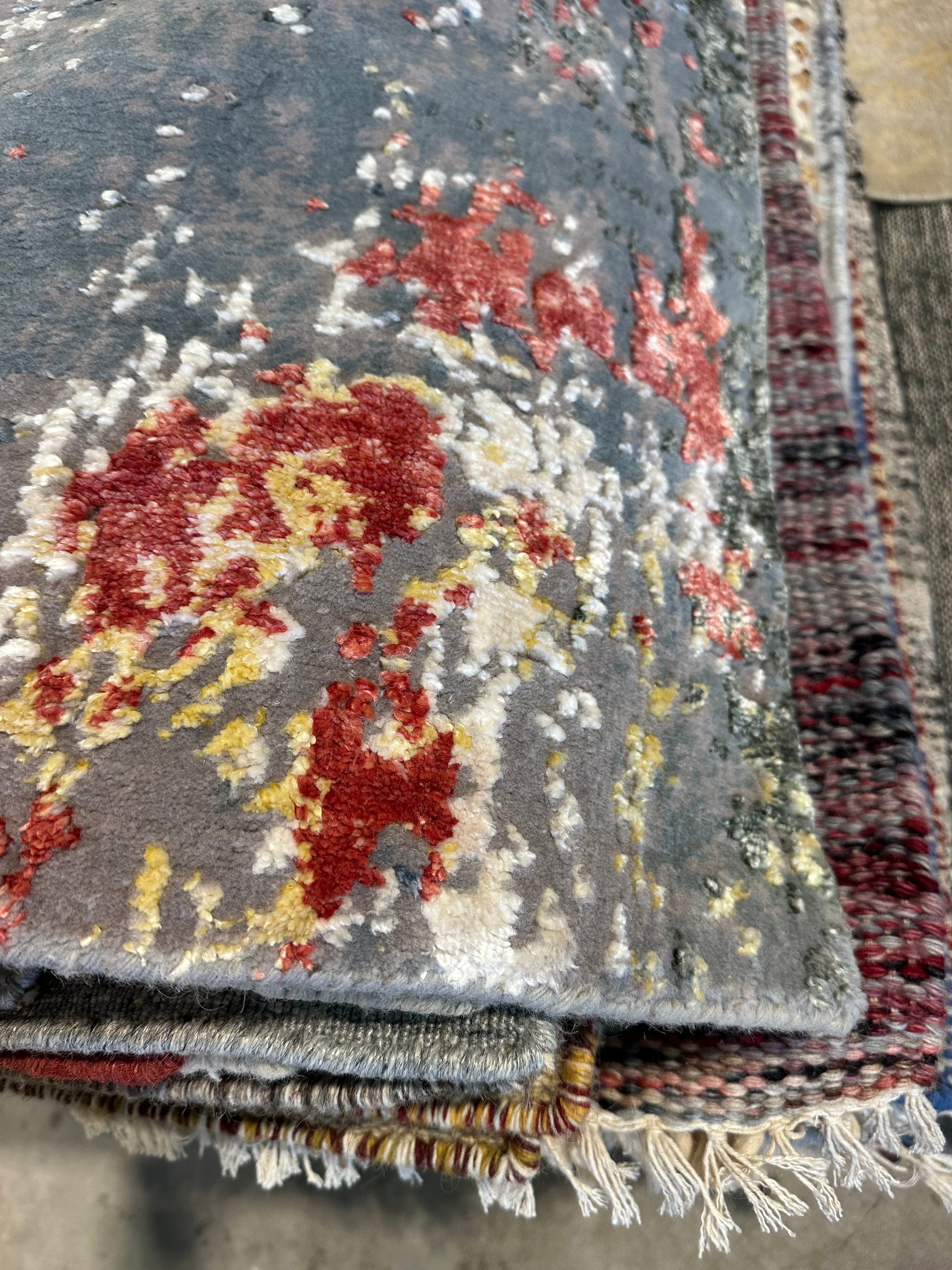 Greg Kinnear 3x5 Hand-Knotted Multi Color Abstract Modern Rug