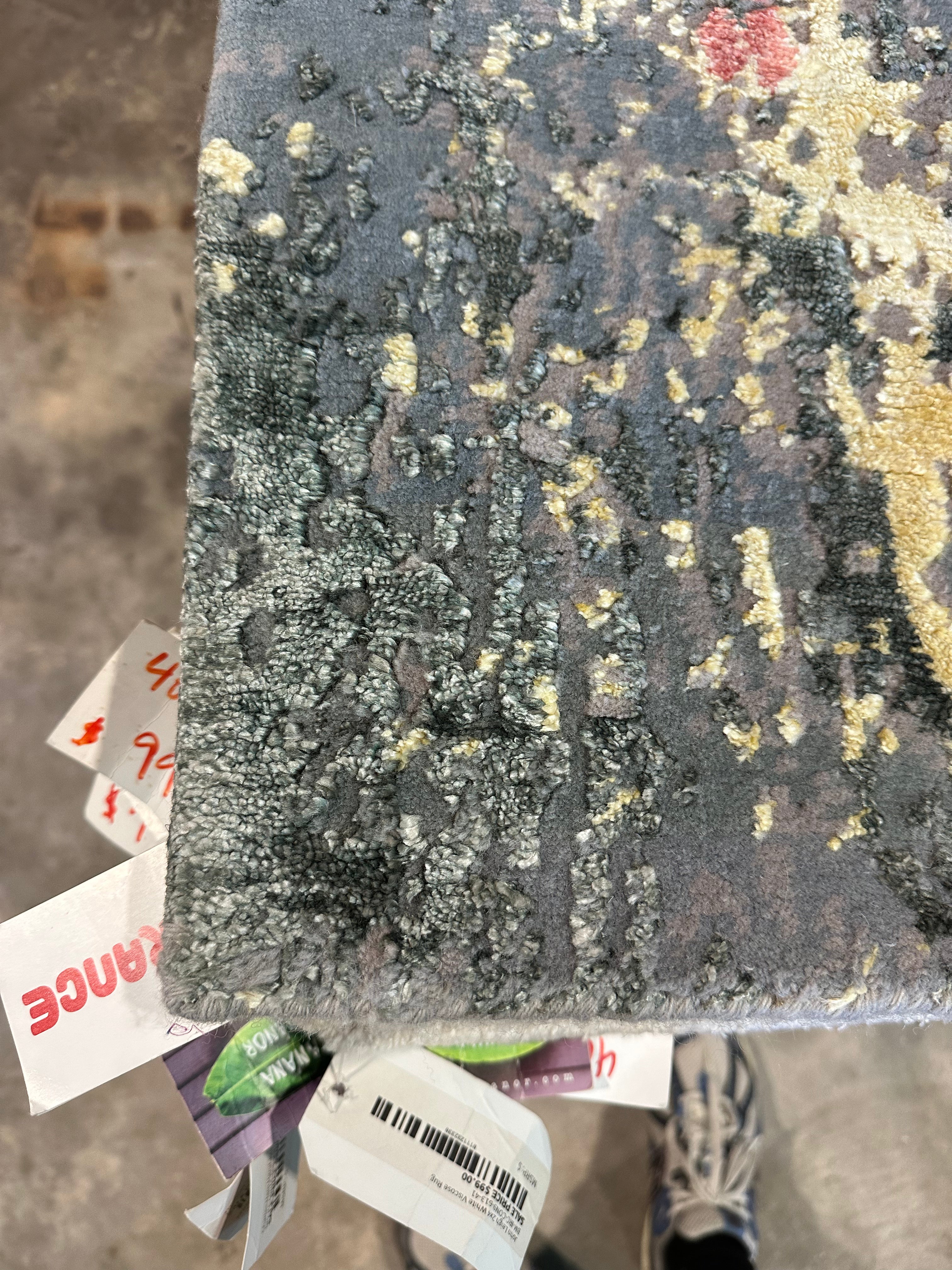 Greg Kinnear 3x5 Hand-Knotted Multi Color Abstract Modern Rug