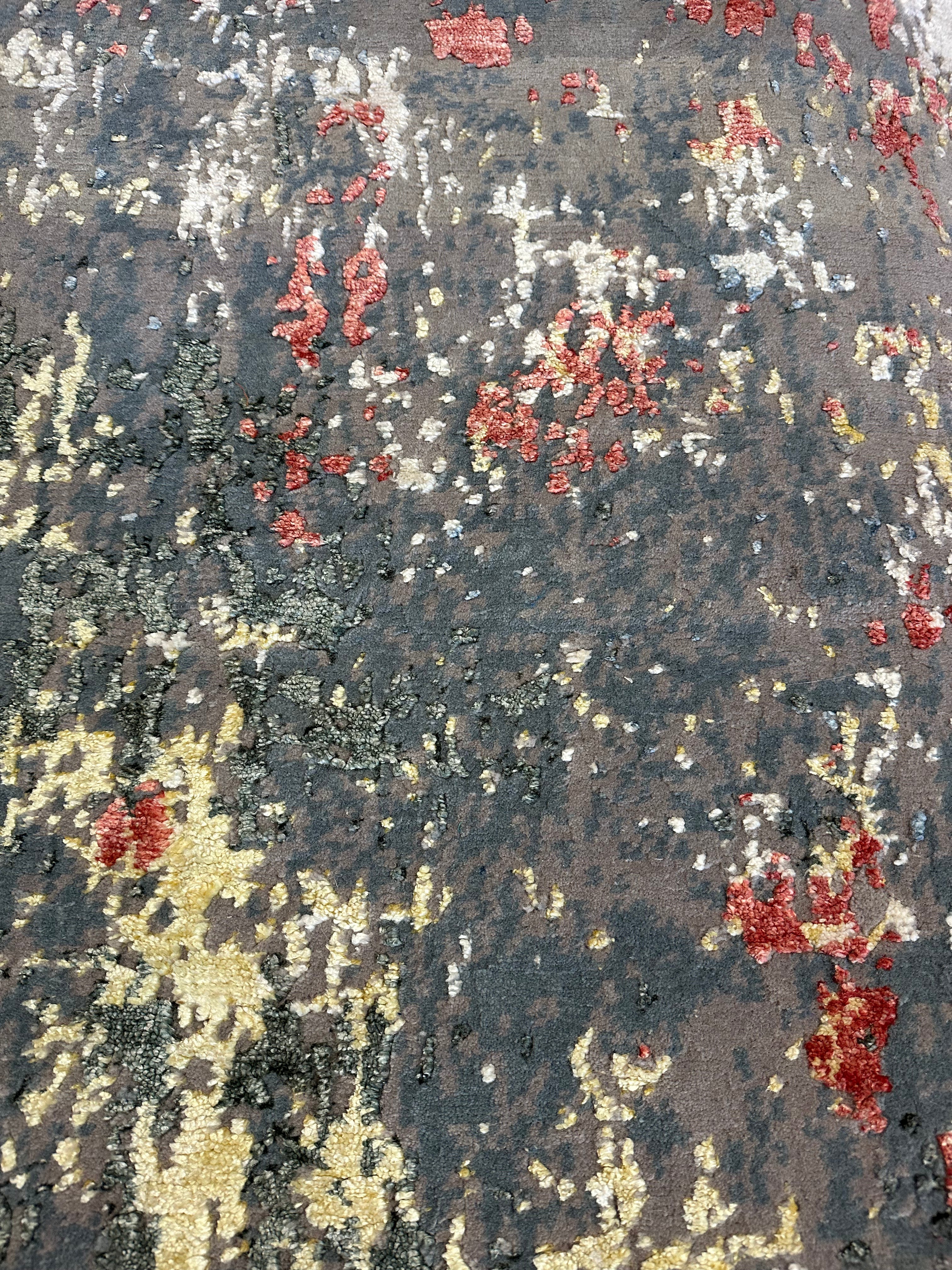 Greg Kinnear 3x5 Hand-Knotted Multi Color Abstract Modern Rug