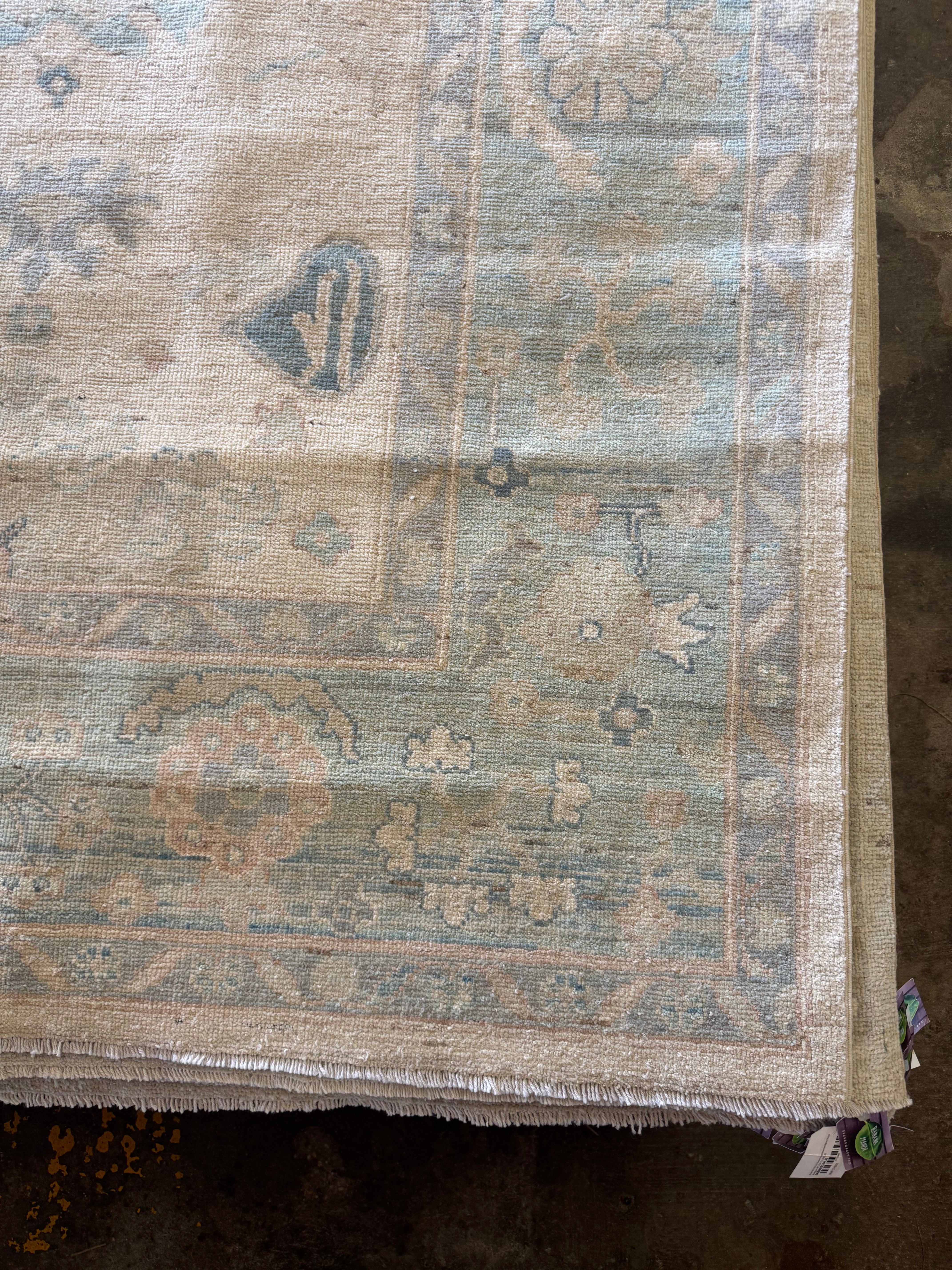 Tracy Ifeachor 8.9x12.1 Blue Whitewashed Afghani Oushak