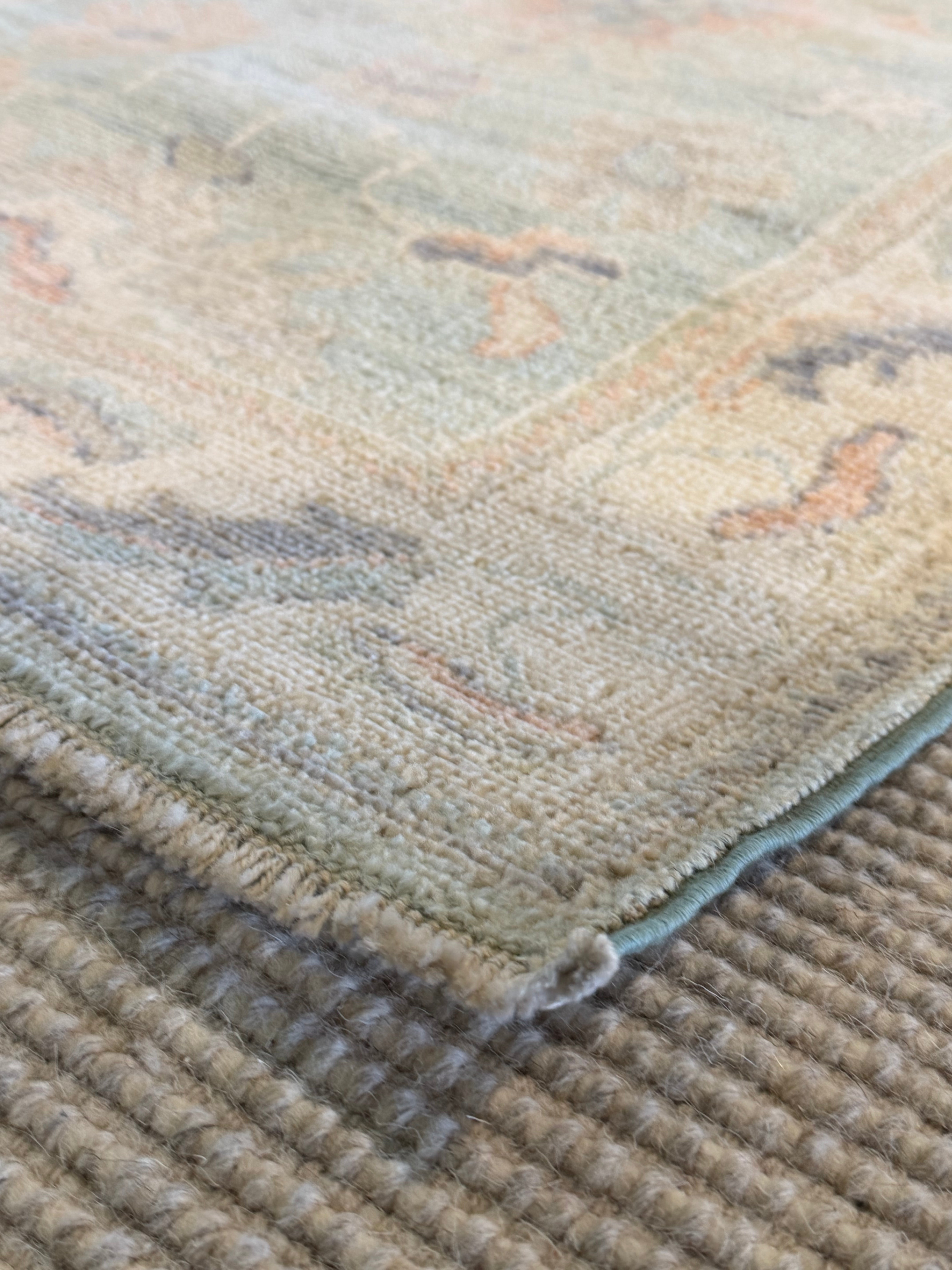 Madison Maidenberg 2.8x9.9 Blue Afghani Whitewashed Oushak Runner