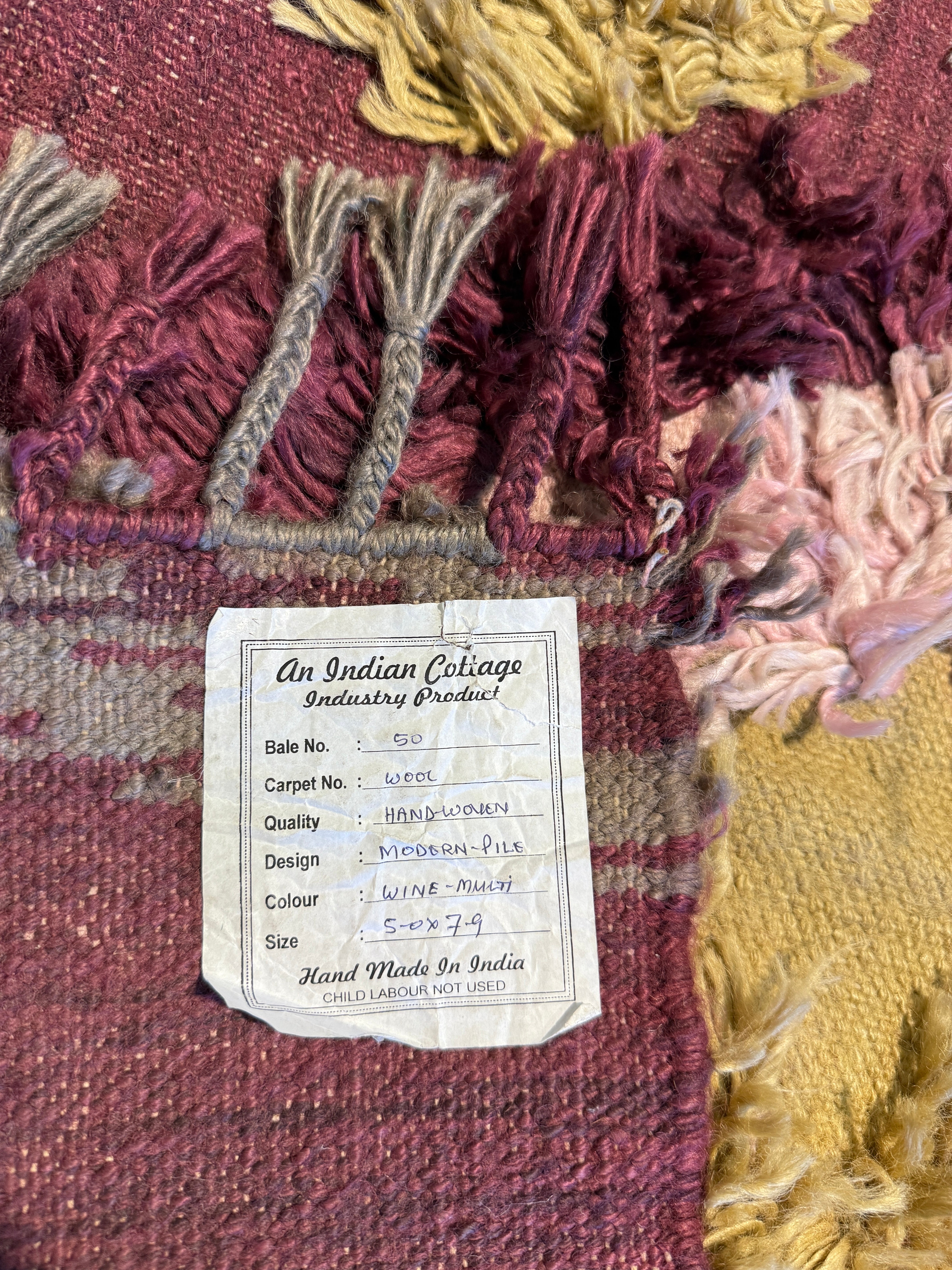 Mother 5x7.9 Handwoven Durrie (Multiple Colors) CLEARANCE