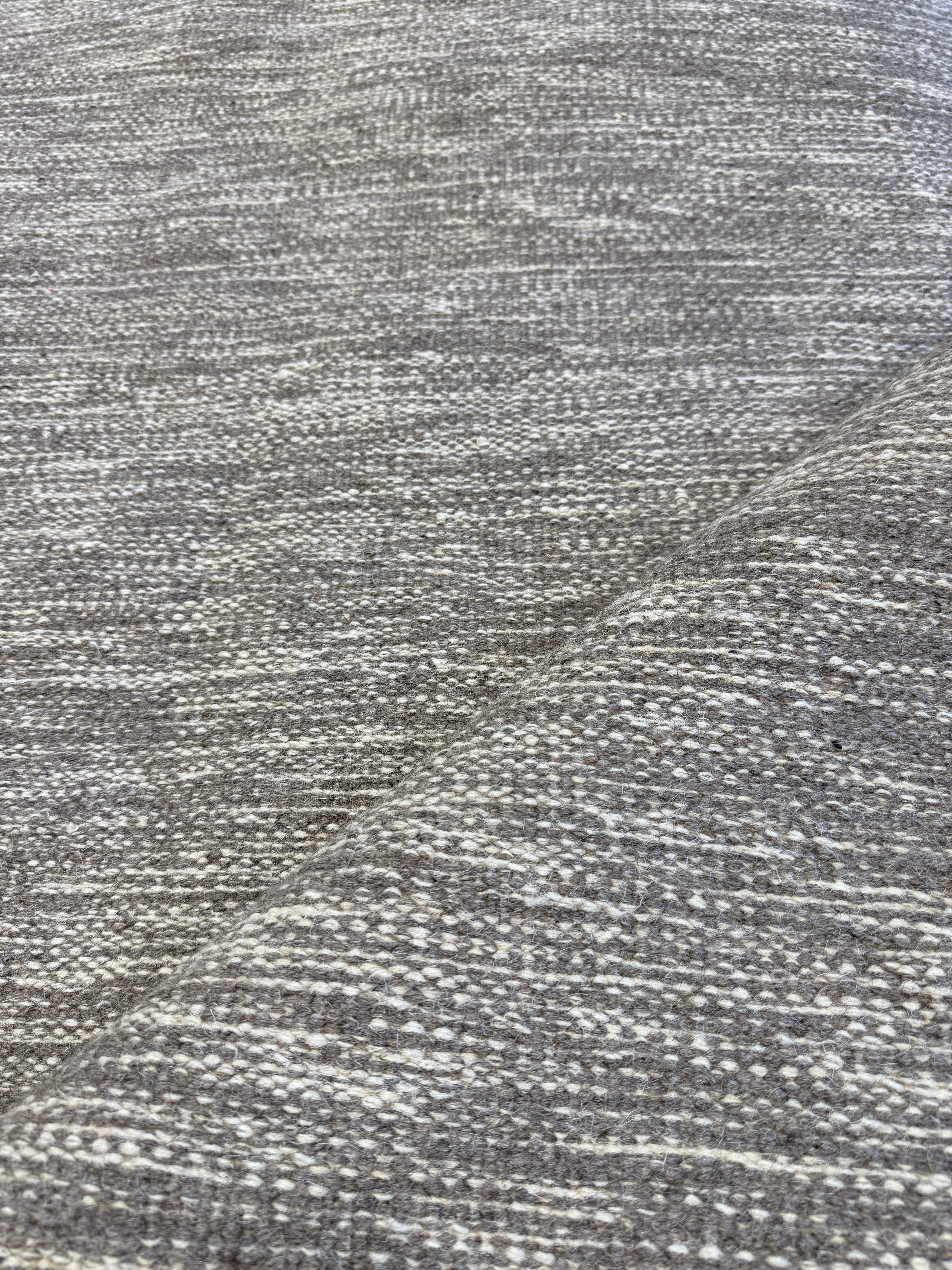 Christina 5.9x7.9 Handwoven Durrie Ivory and Grey