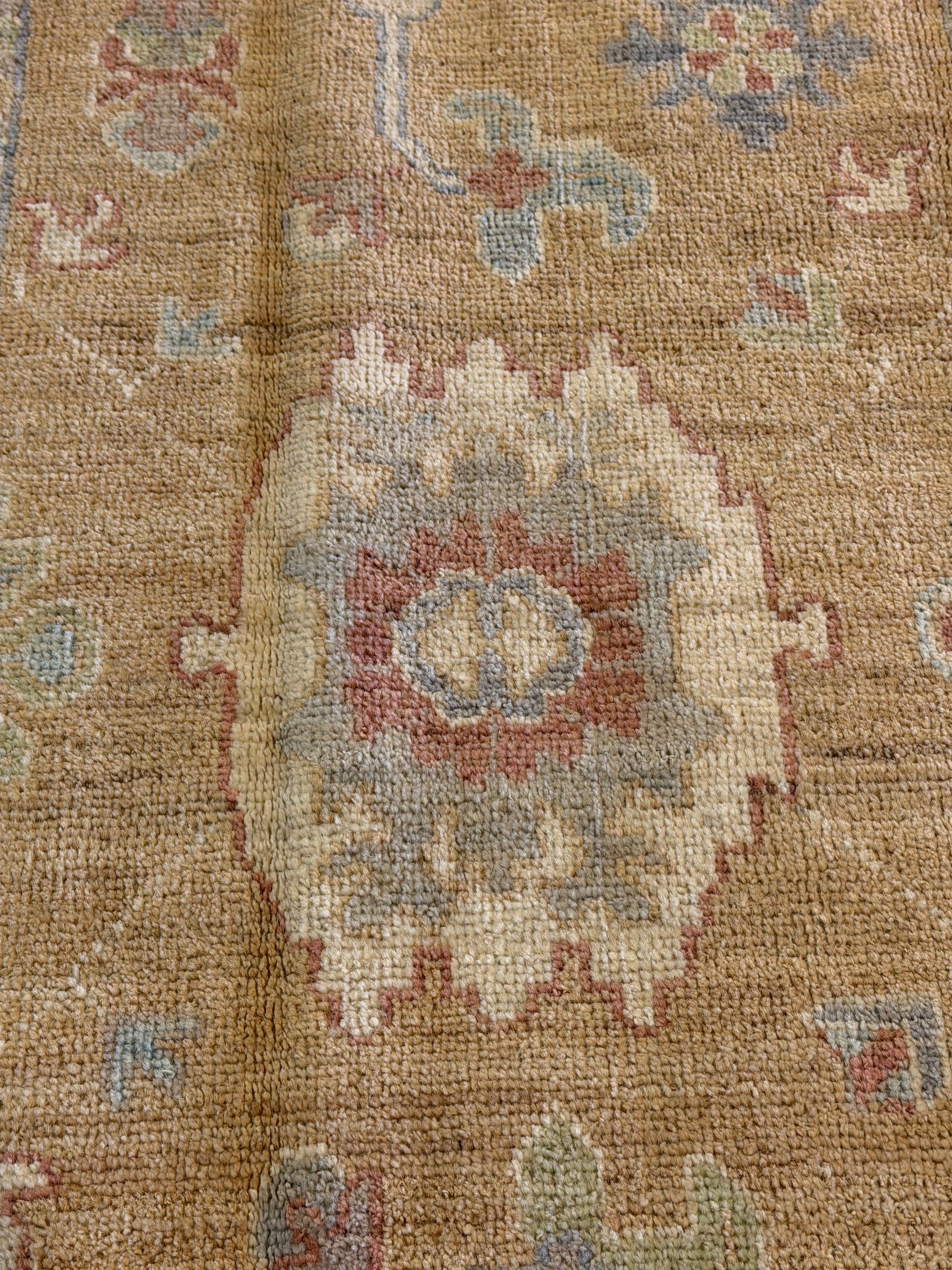 Priyanka Grandhi 2.11x4.2 Gold Afghani Whitewashed Oushak