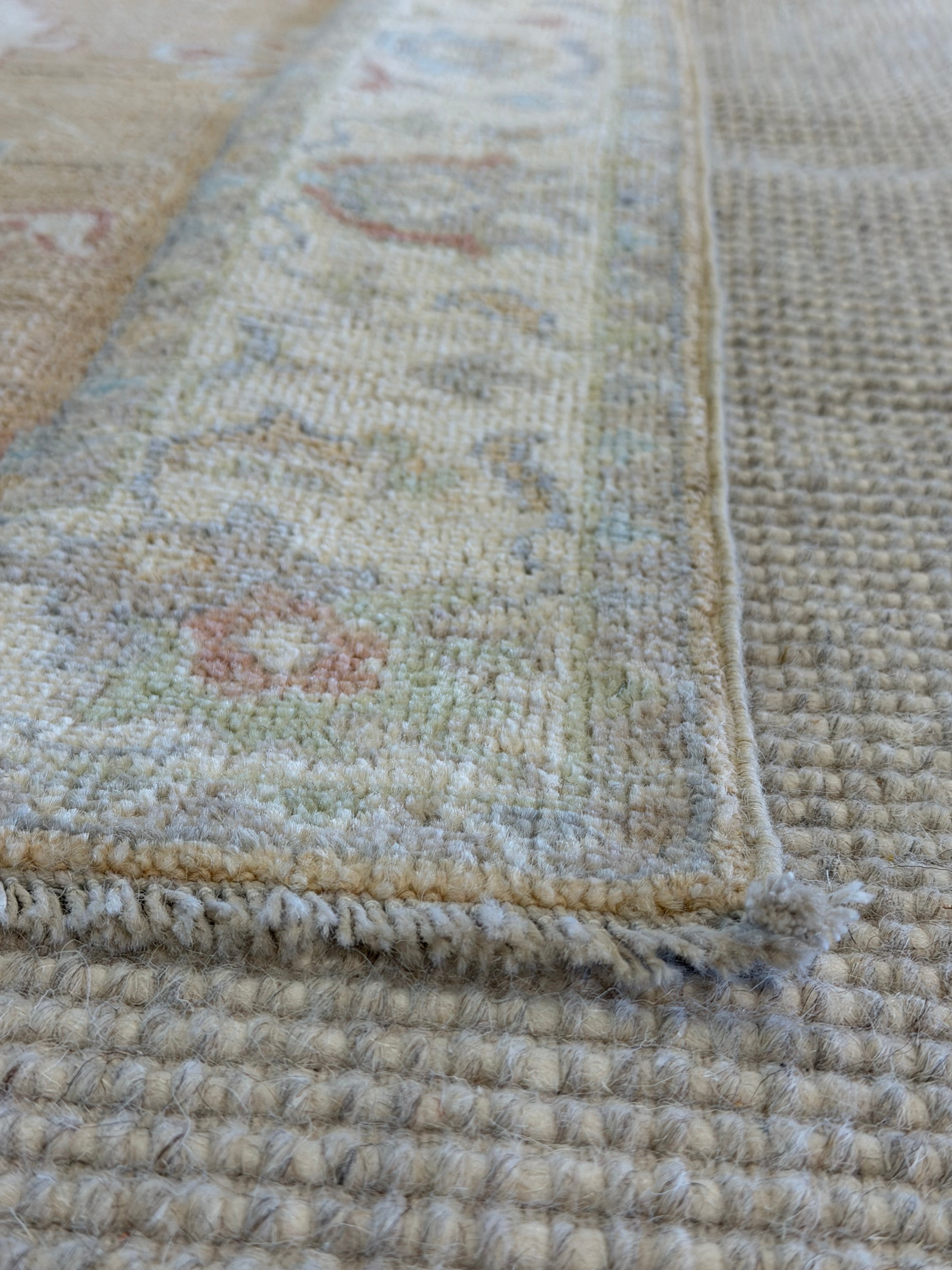 Priyanka Grandhi 2.11x4.2 Gold Afghani Whitewashed Oushak