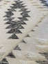William Henry Ireland 5.6x7.6 Handwoven Wool Durrie Natural Ivory Cut Pile