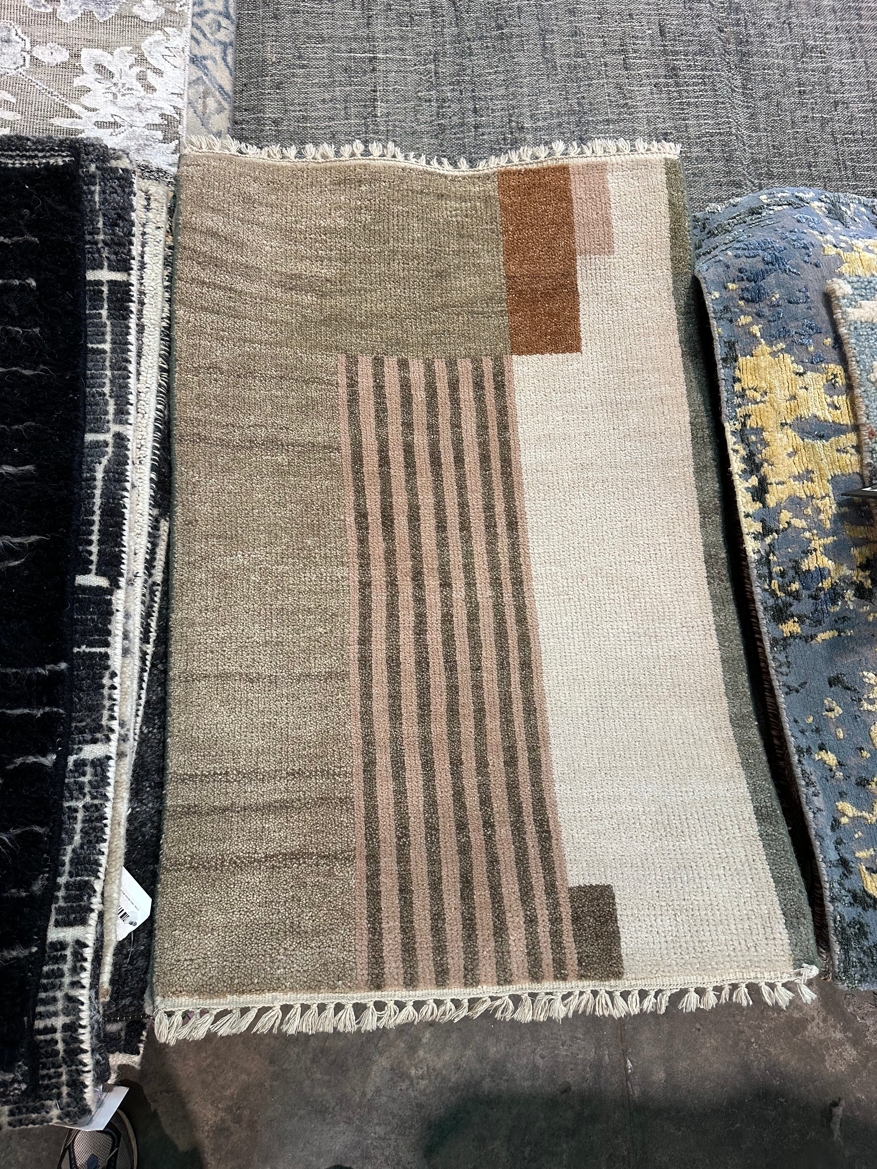 Denis Bourgeau 2x3 Hand-Knotted Modern Rug