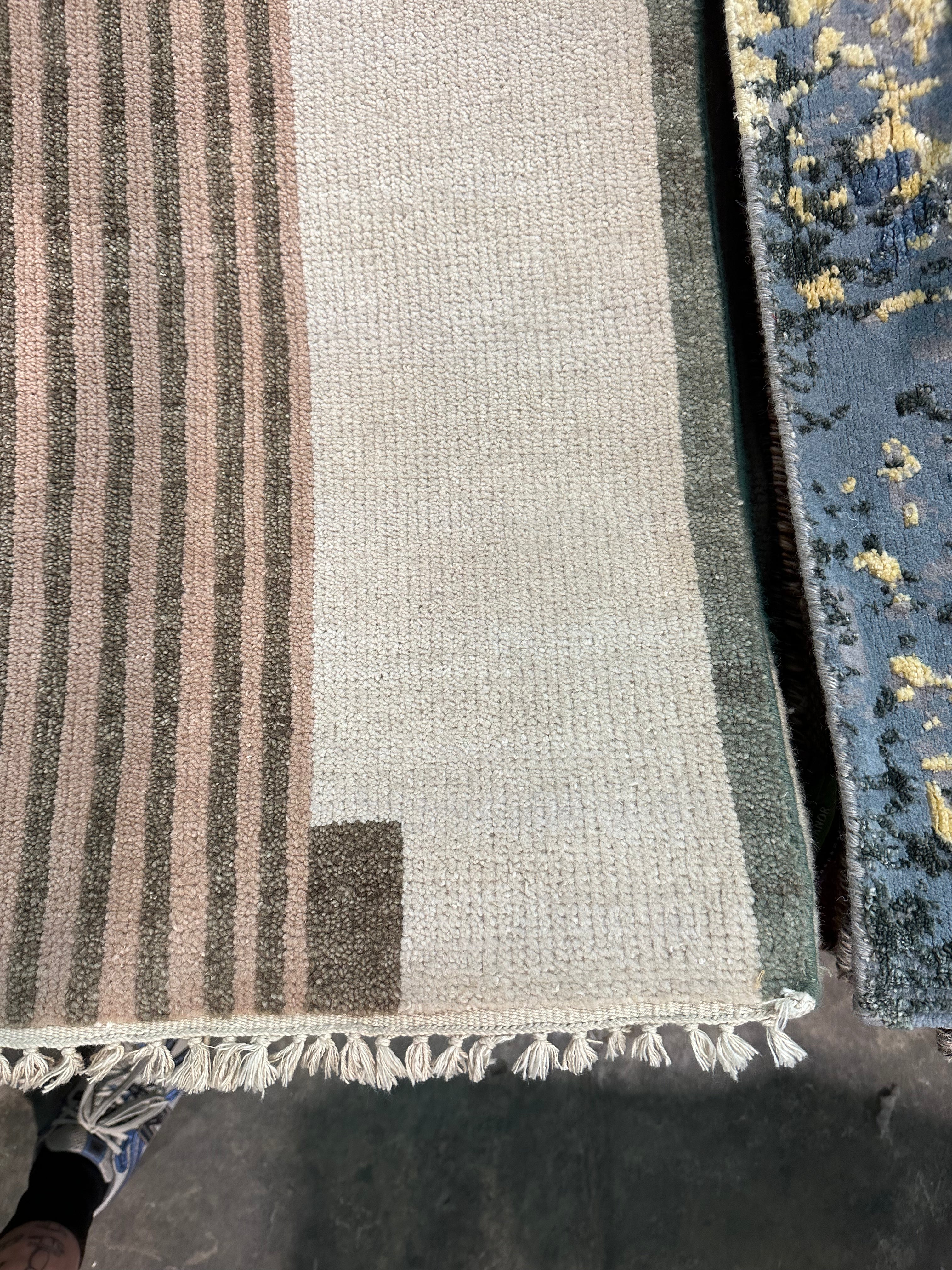 Denis Bourgeau 2x3 Hand-Knotted Modern Rug