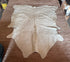 Solid Light Beige 6.10x7.6 Cowhide Rug