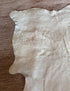 Solid Light Beige 6.10x7.6 Cowhide Rug